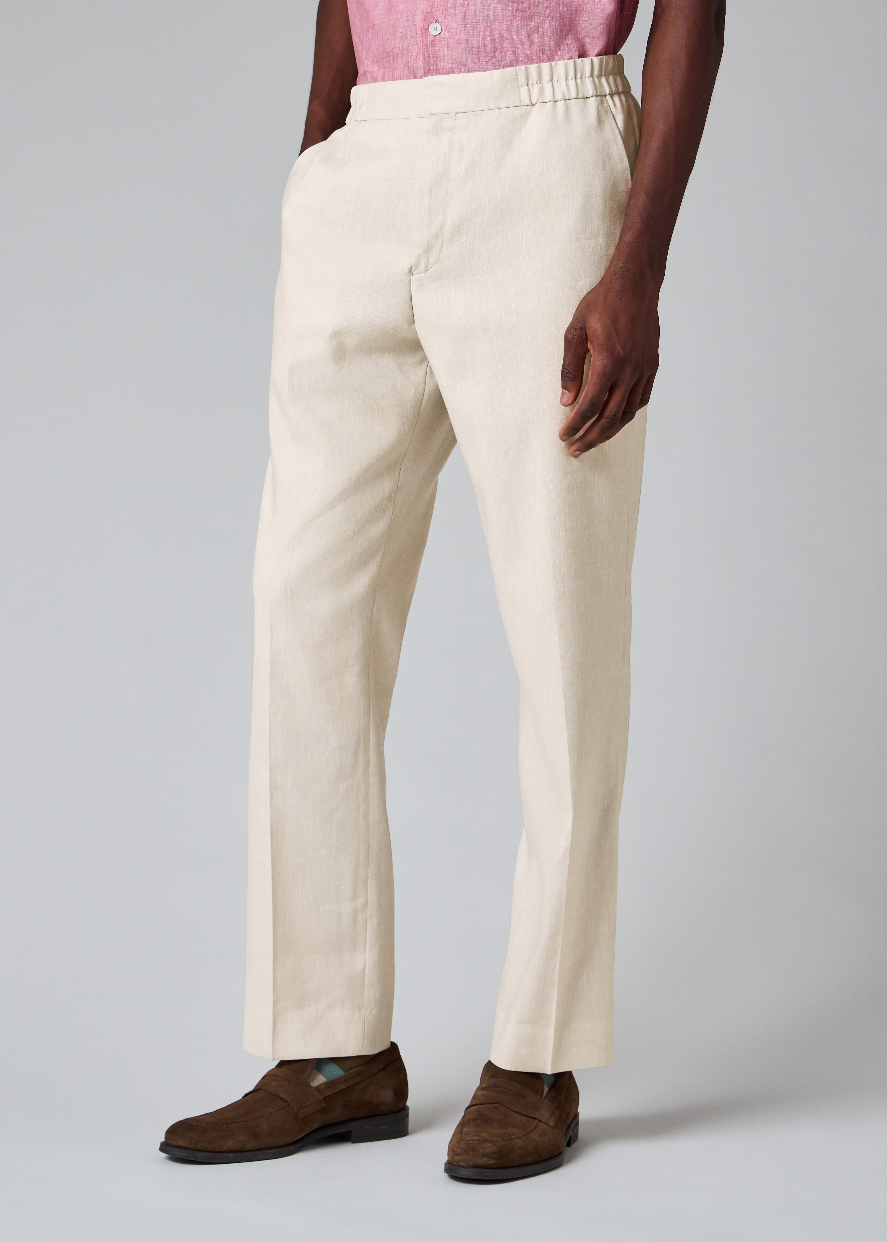 Ivory Linen and Tropical Wool-Blend Two-Piece Suit thumbnail 16