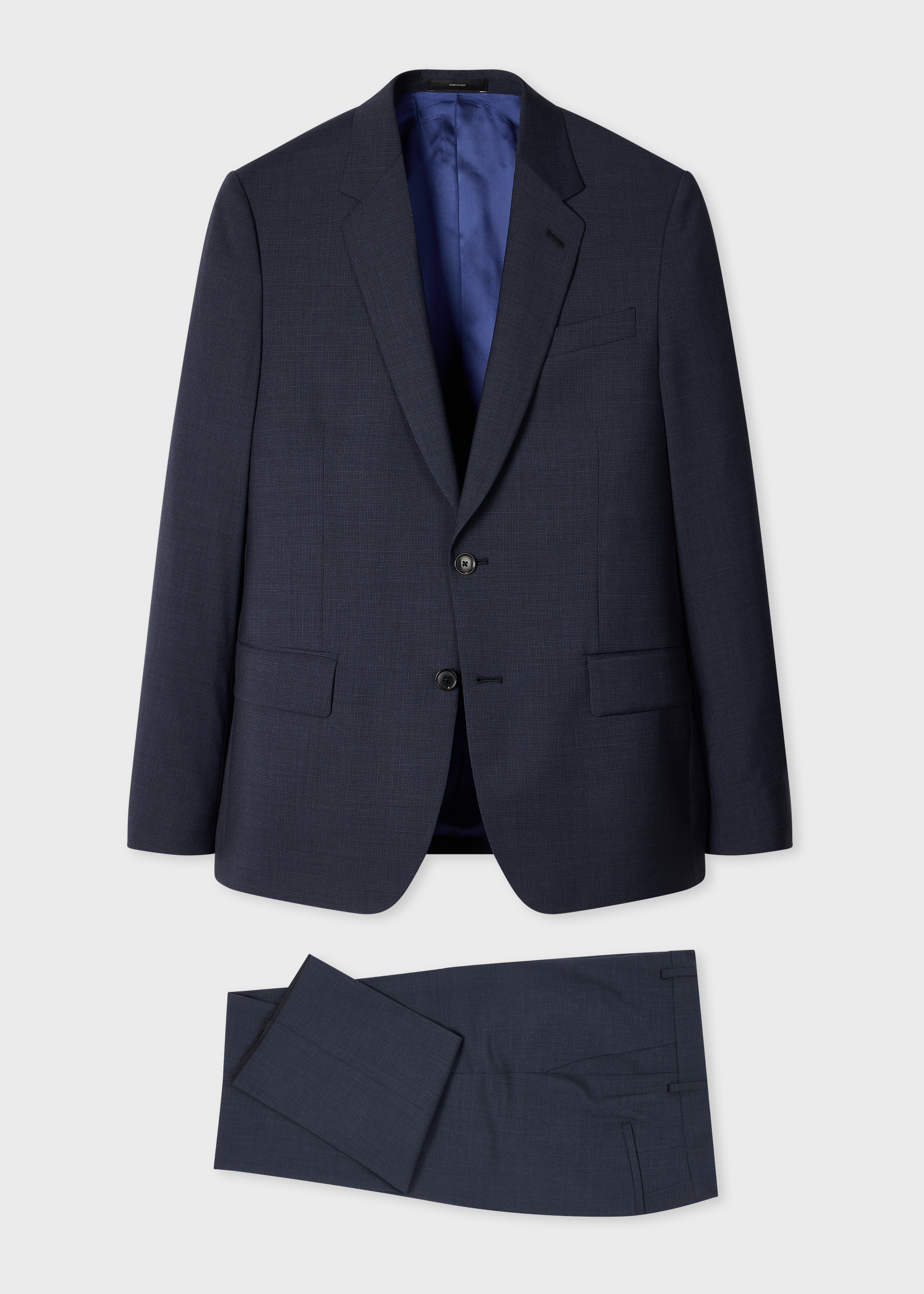 The Soho - Navy Gingham Wool Two-Piece Suit primary image