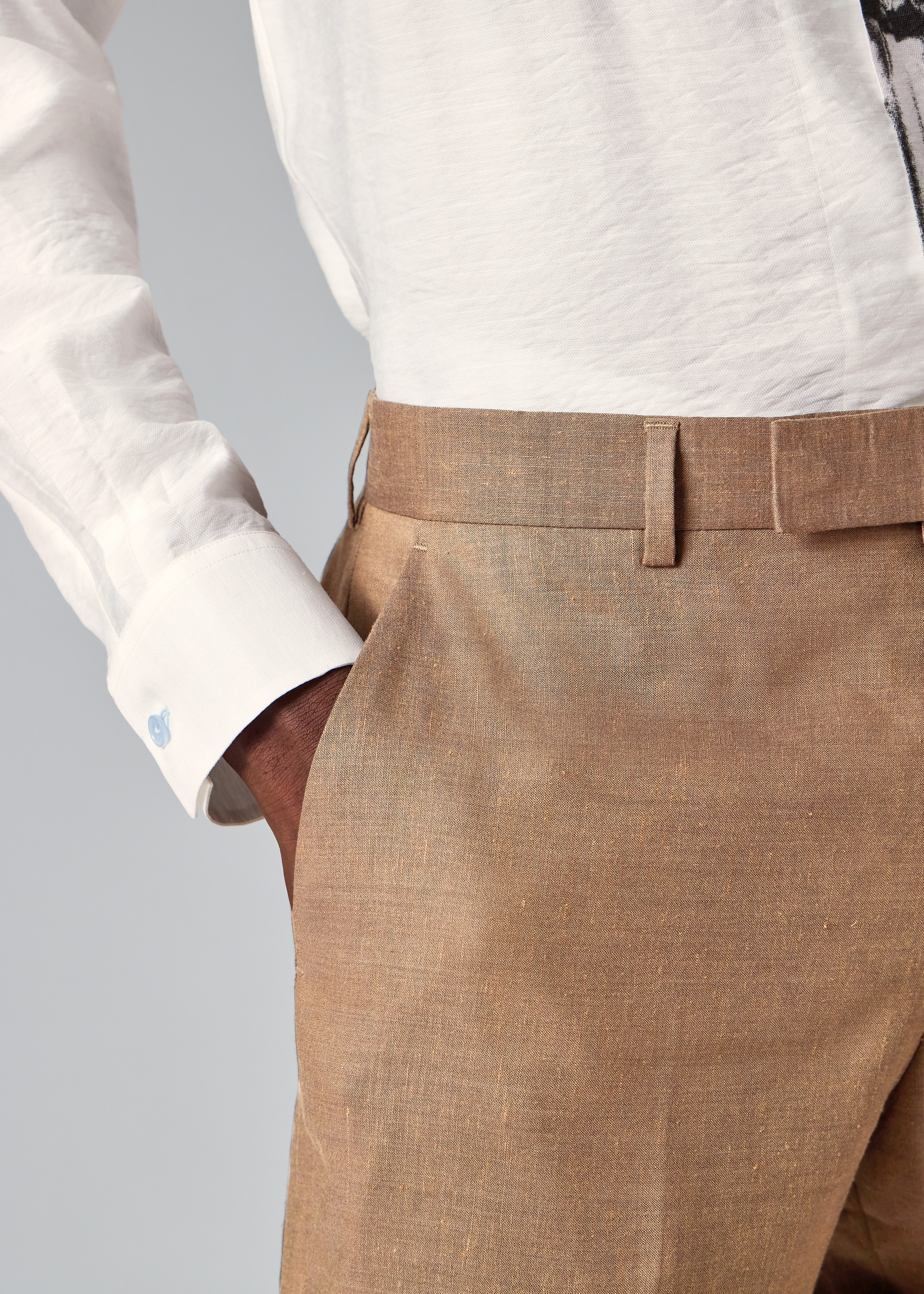 The Camberwell - Brown Linen-Wool Suit thumbnail 12