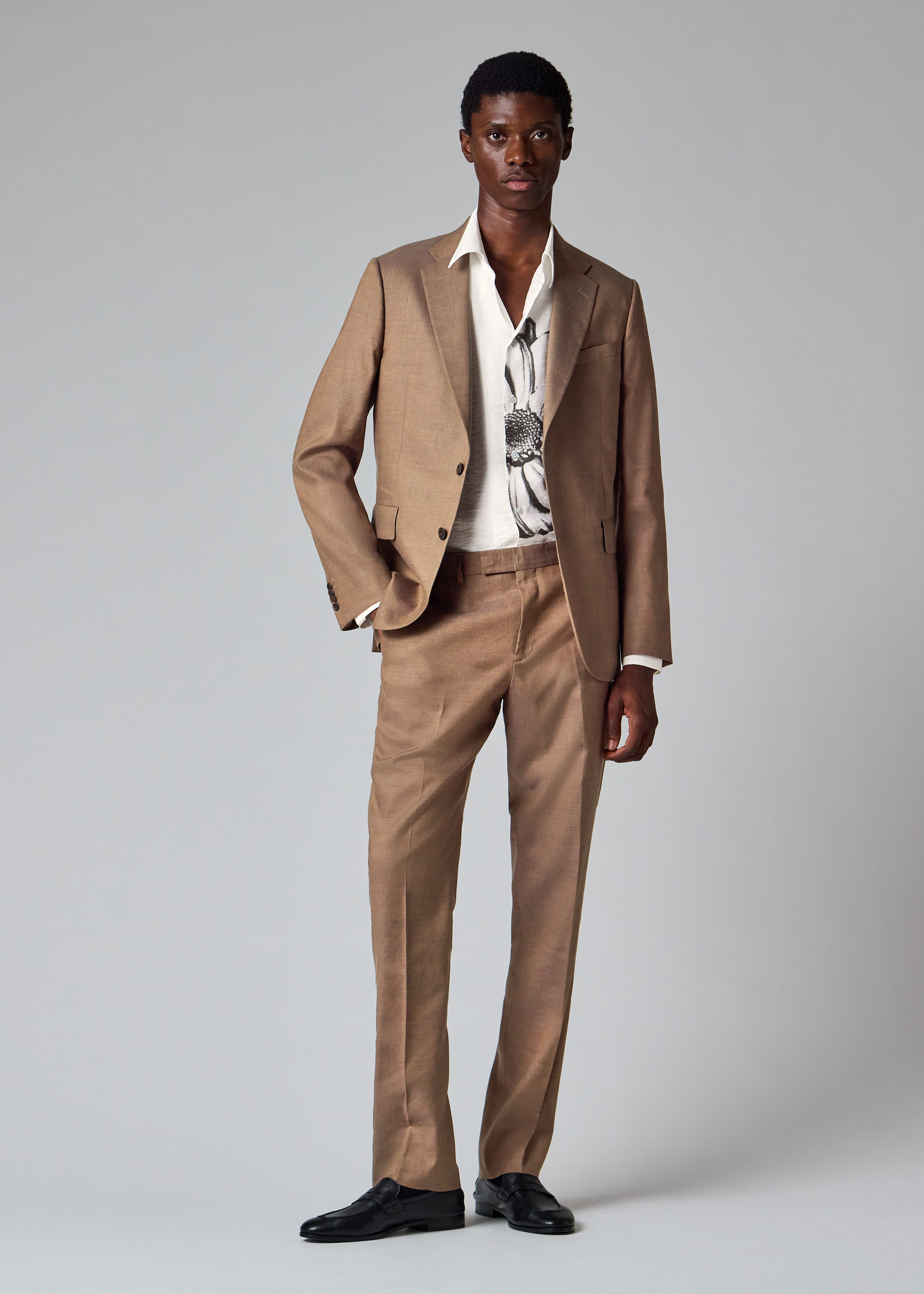 The Camberwell - Brown Linen-Wool Suit thumbnail 2