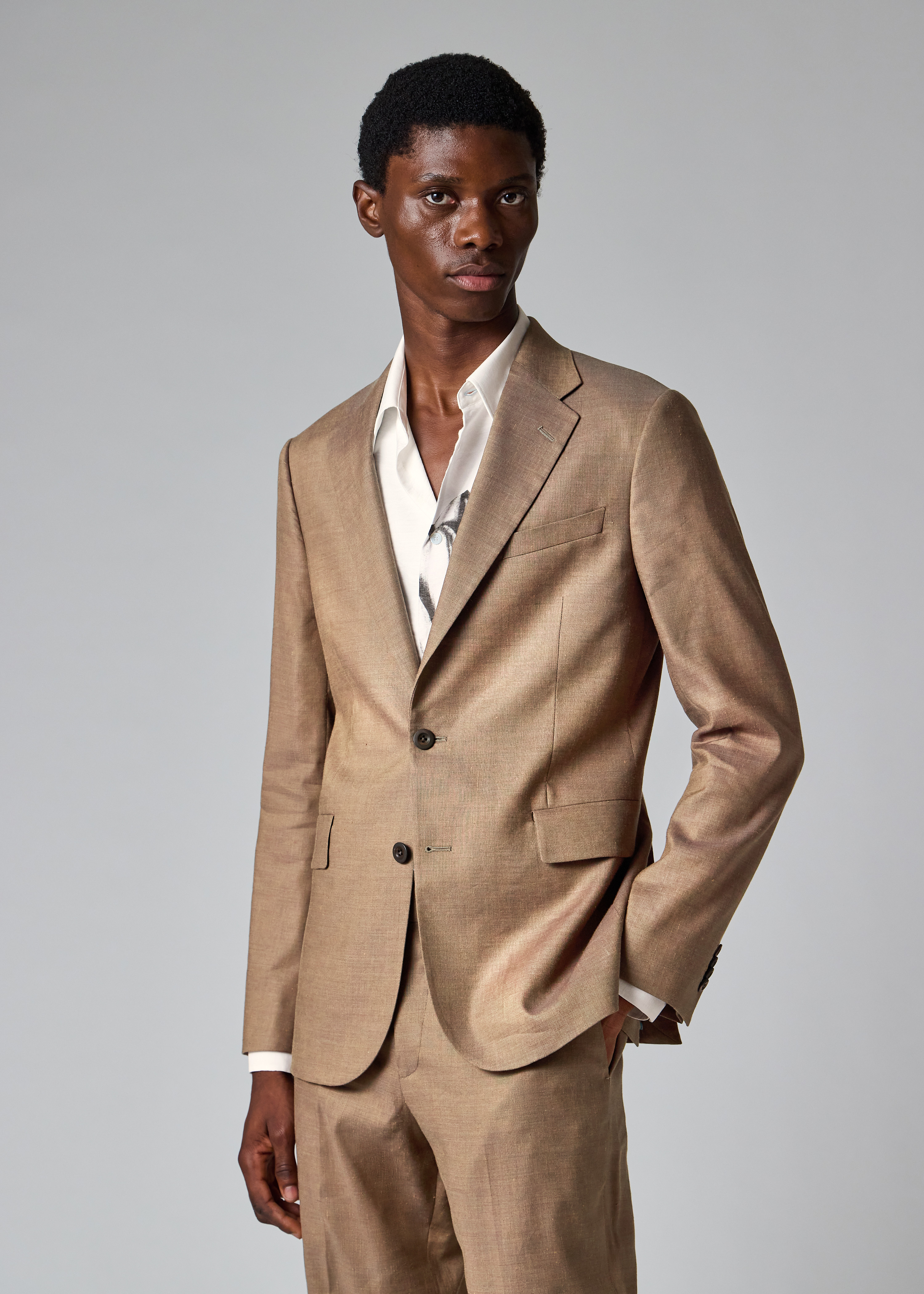 The Camberwell - Brown Linen-Wool Suit thumbnail 5