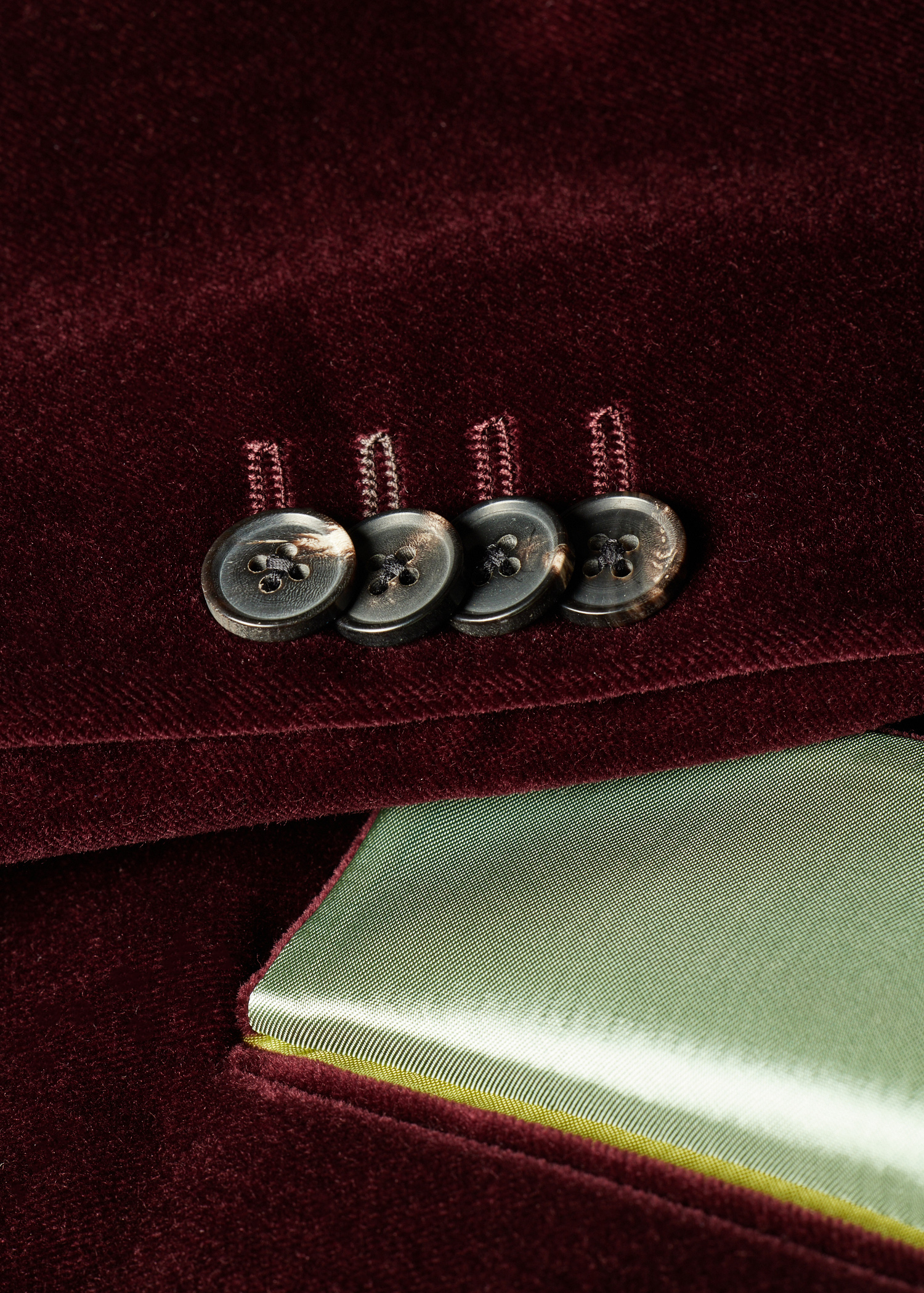 The Soho - Tailored-Fit Burgundy Velvet Blazer thumbnail 5