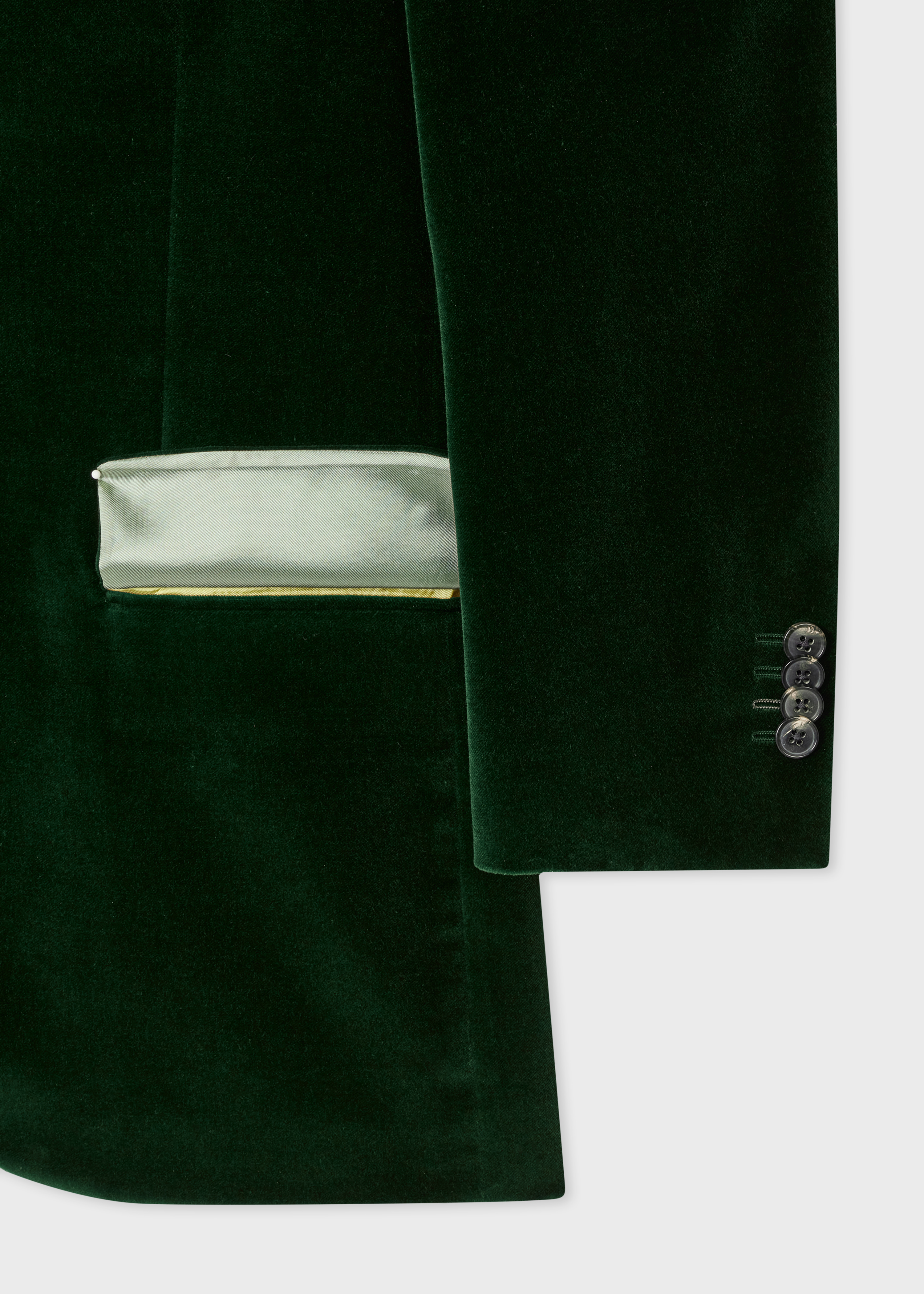 The Soho - Tailored-Fit Dark Emerald Velvet Blazer thumbnail 5