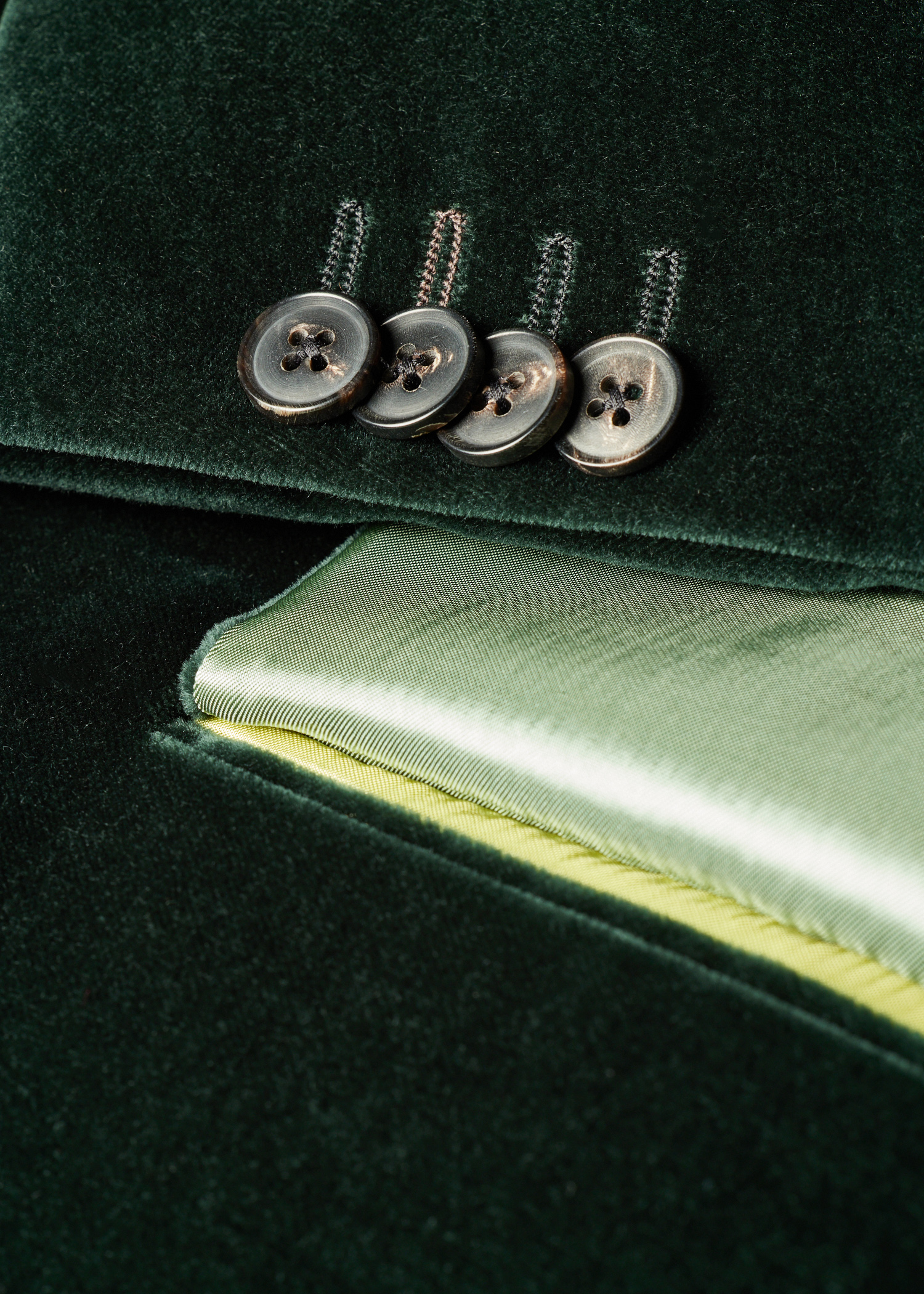 The Soho - Tailored-Fit Dark Emerald Velvet Blazer thumbnail 7