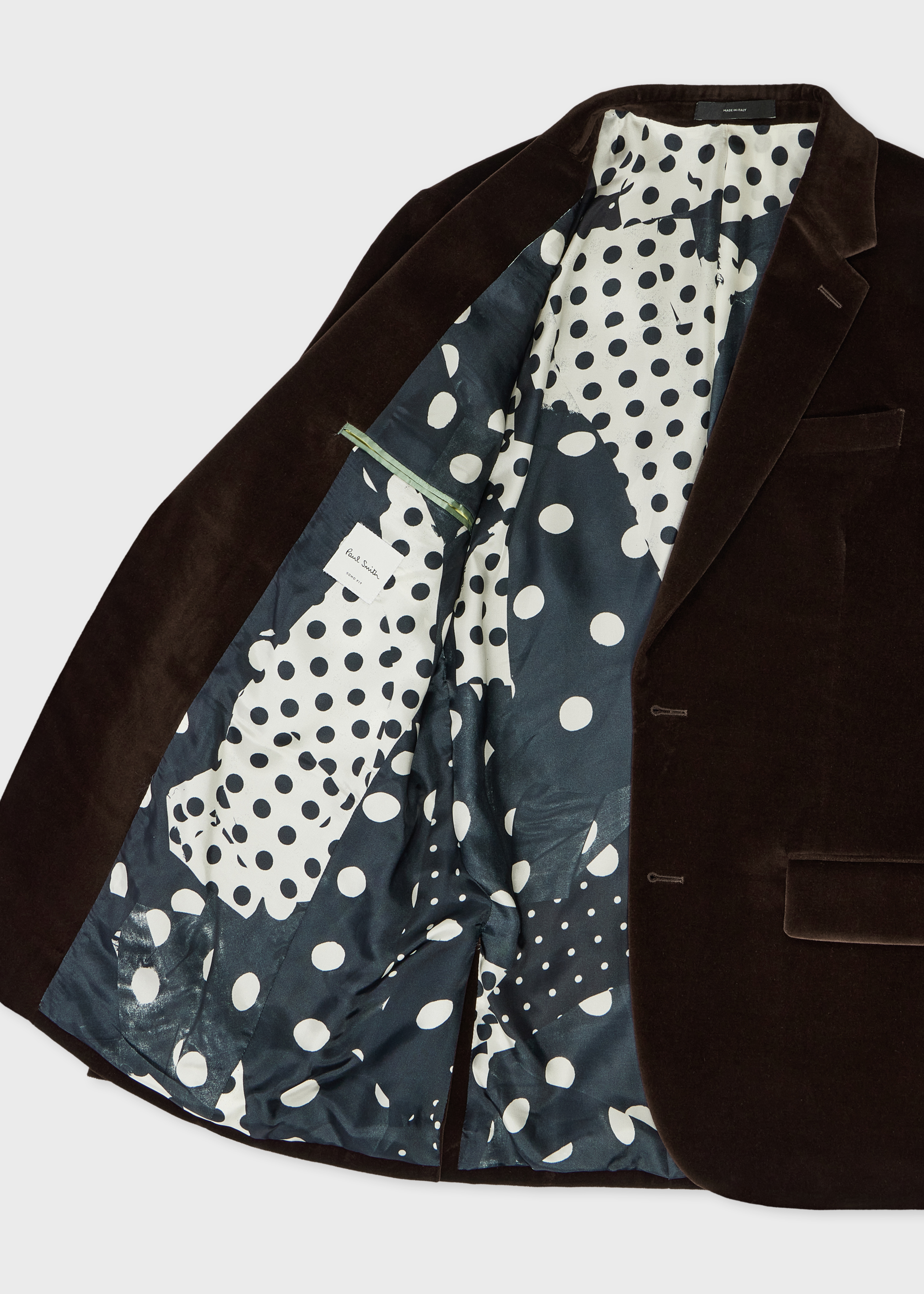 The Soho - Tailored-Fit Brown Velvet Blazer thumbnail 3
