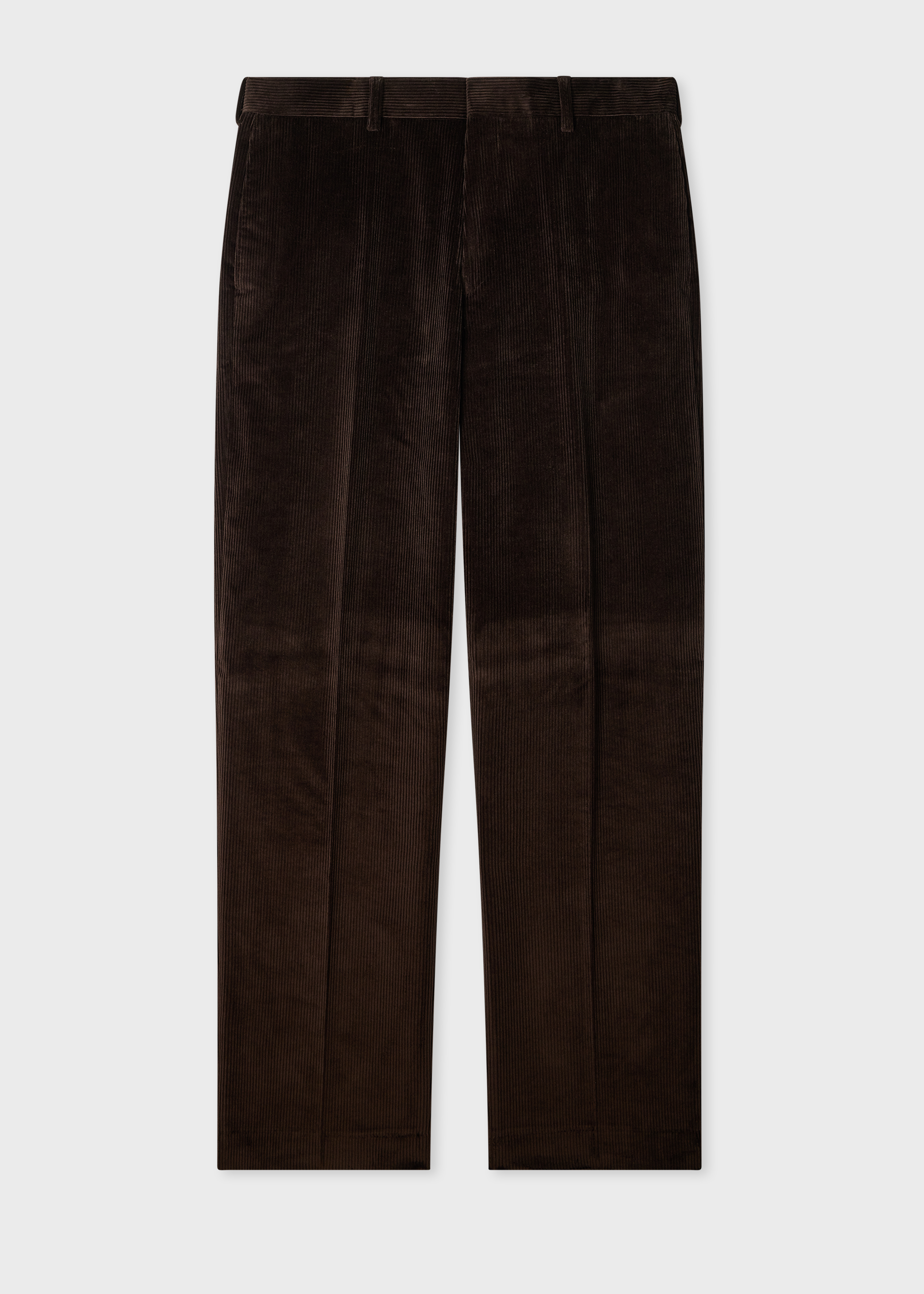 Relaxed-Fit Dark Brown Corduroy Trousers primary image