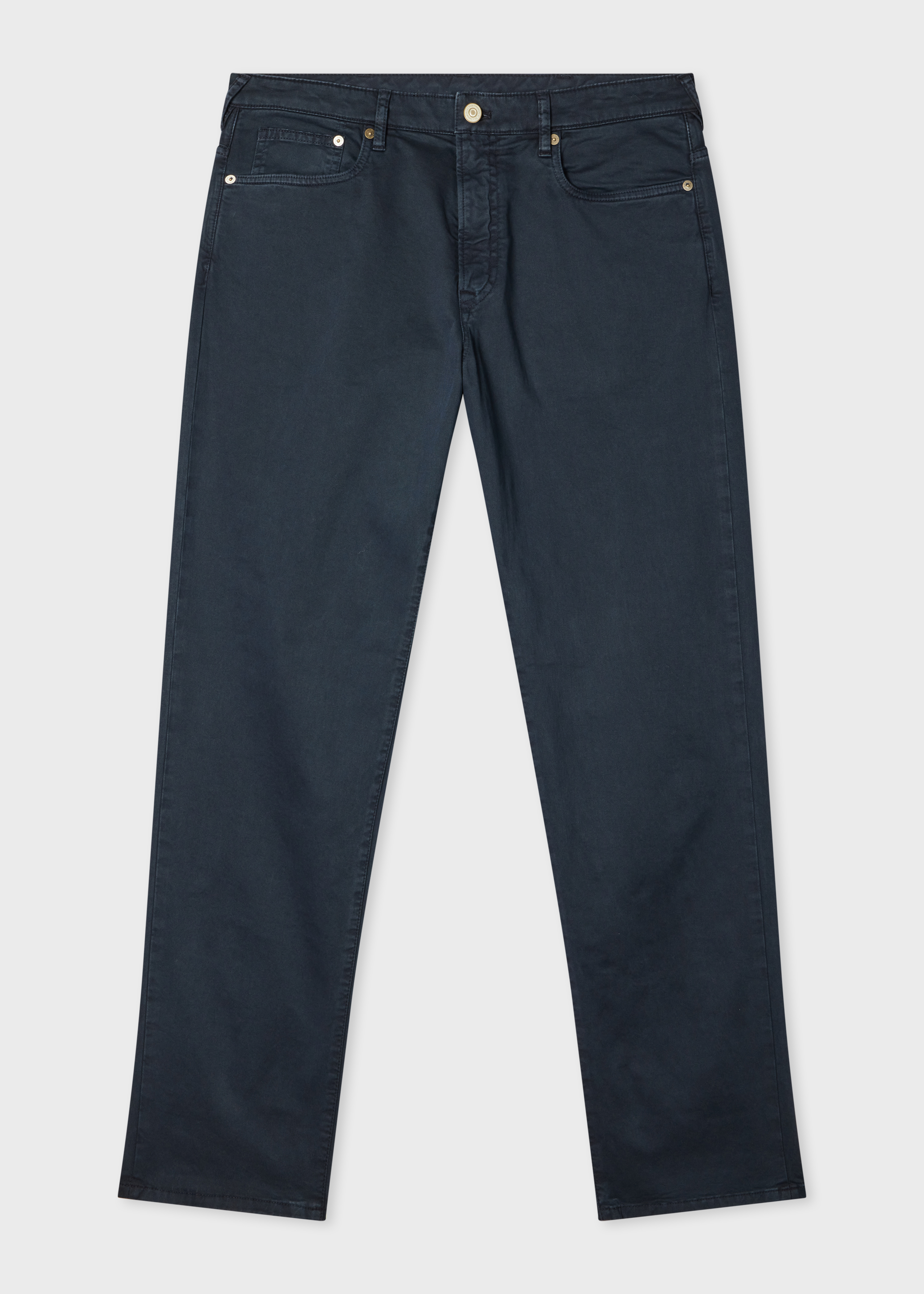 Relaxed Tapered-Fit Navy Cotton-Twill Trousers primary image