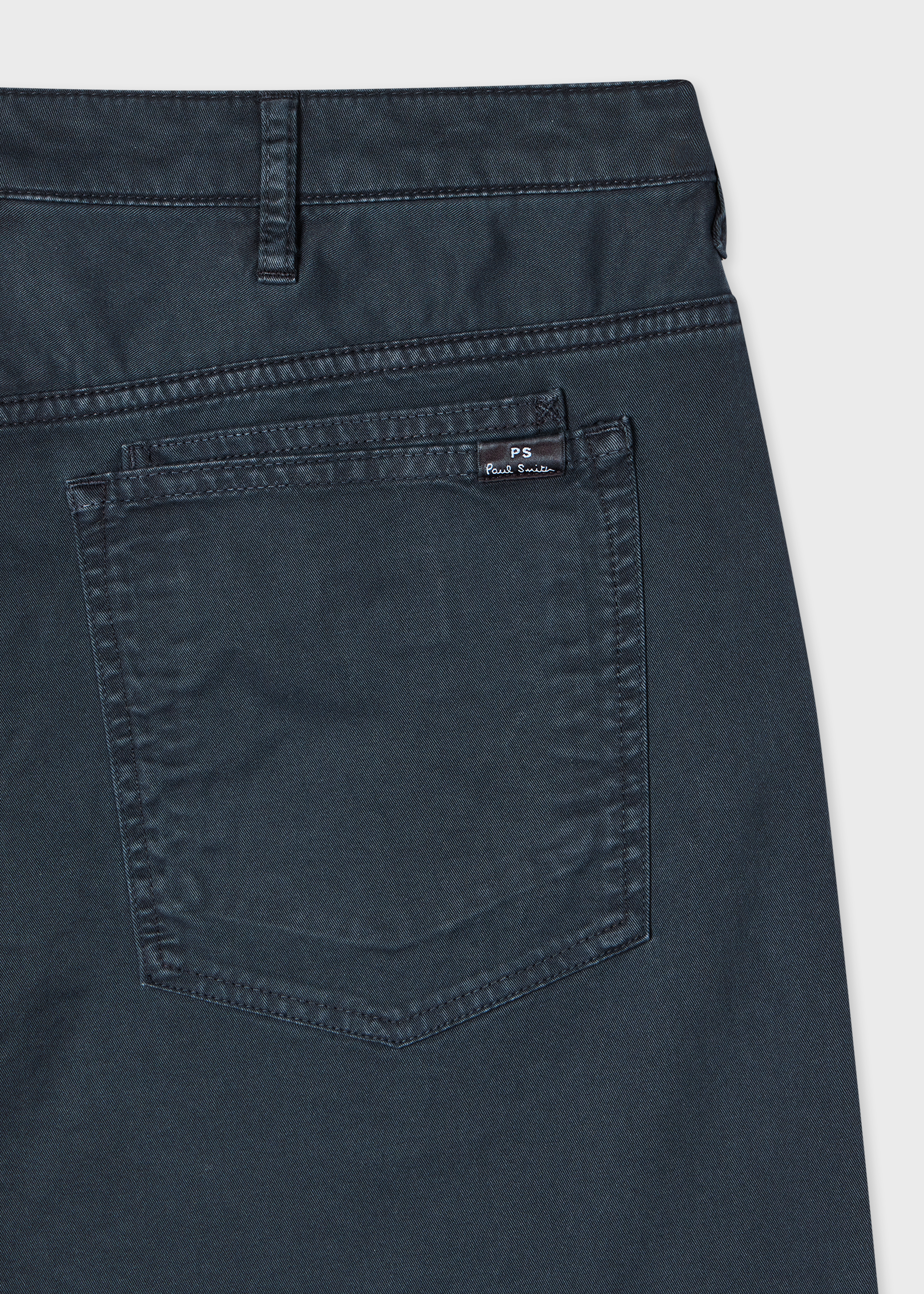 Relaxed Tapered-Fit Navy Cotton-Twill Trousers thumbnail 3