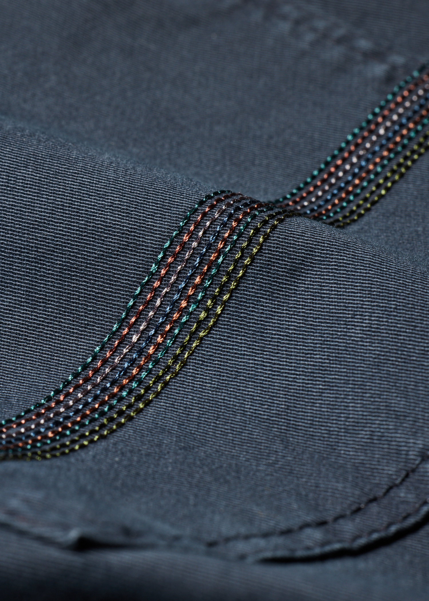 Relaxed Tapered-Fit Navy Cotton-Twill Trousers thumbnail 5