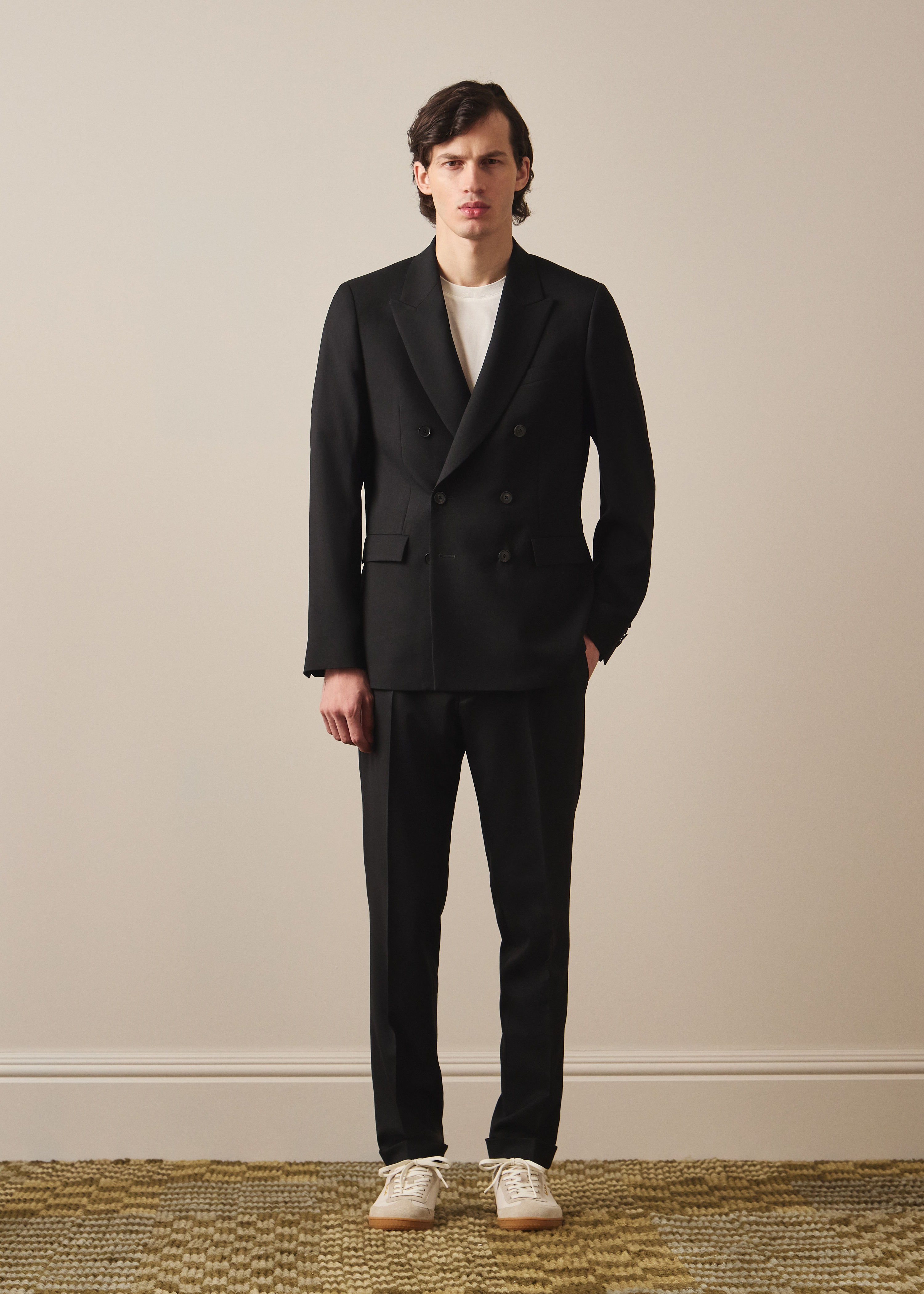 A Suit To Travel In - Slim-Fit Black Drawstring-Waist Wool Trousers thumbnail 8