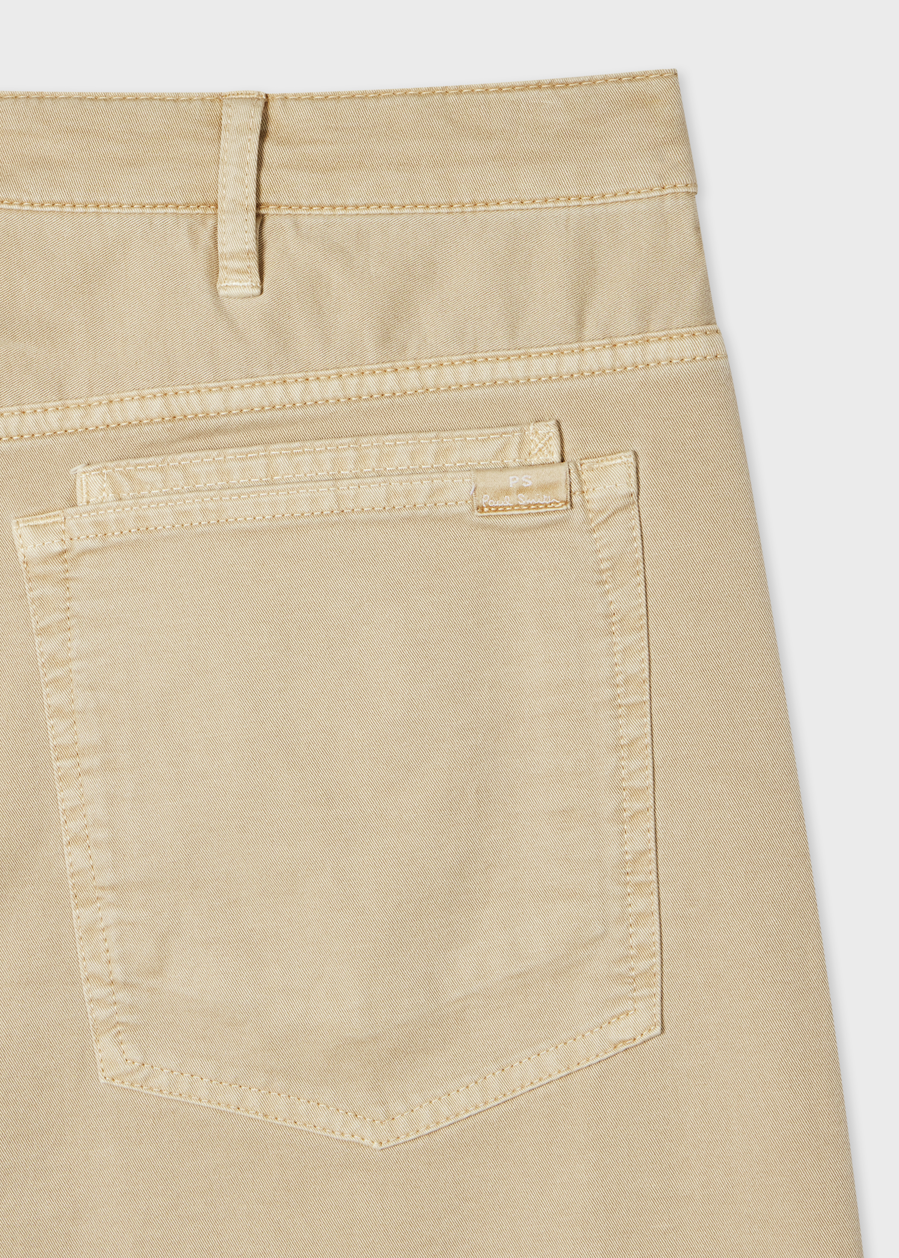 Relaxed Tapered-Fit Beige Cotton-Twill Trousers thumbnail 5
