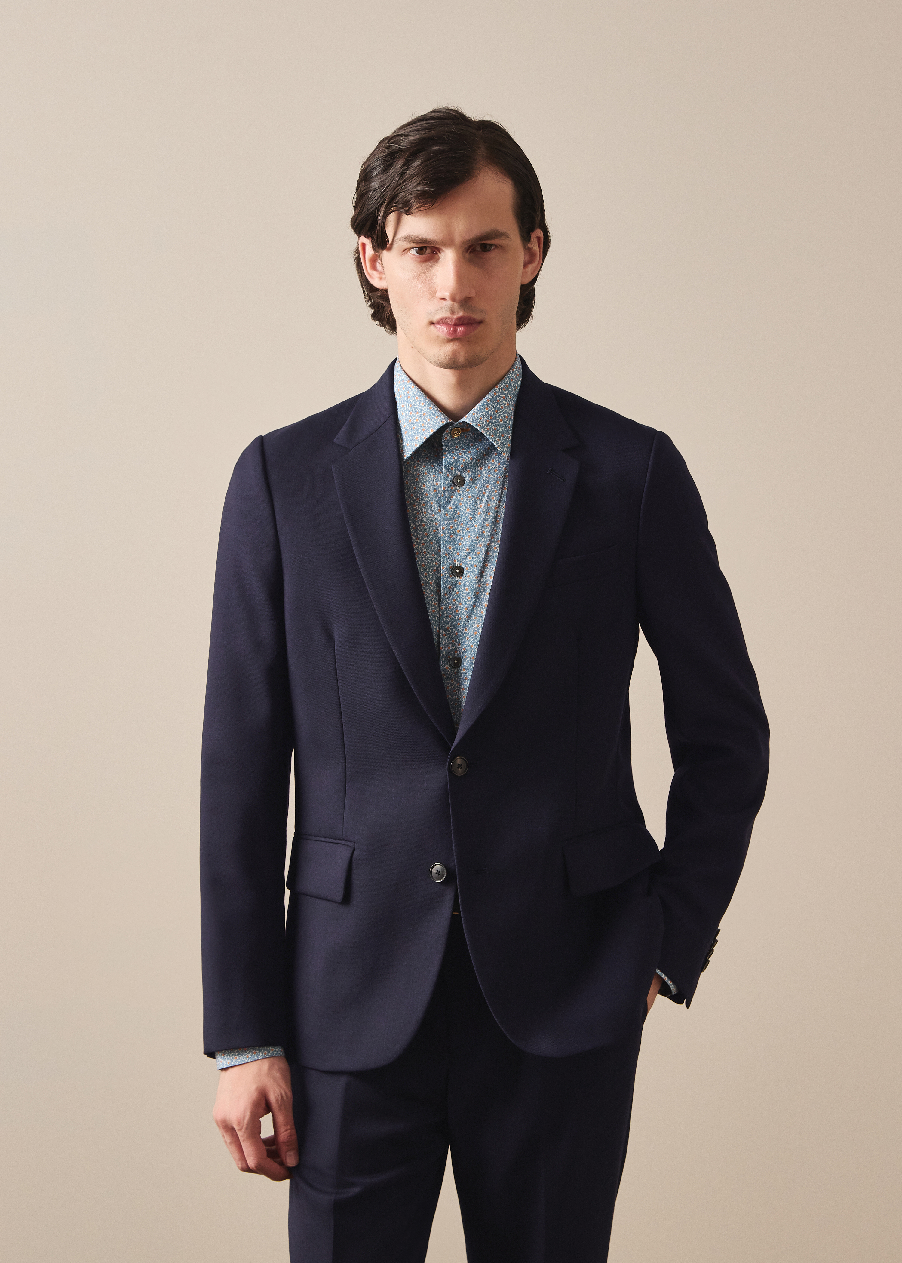 The Soho - Tailored-Fit Navy Wool 'A Suit To Travel In' Blazer thumbnail 2