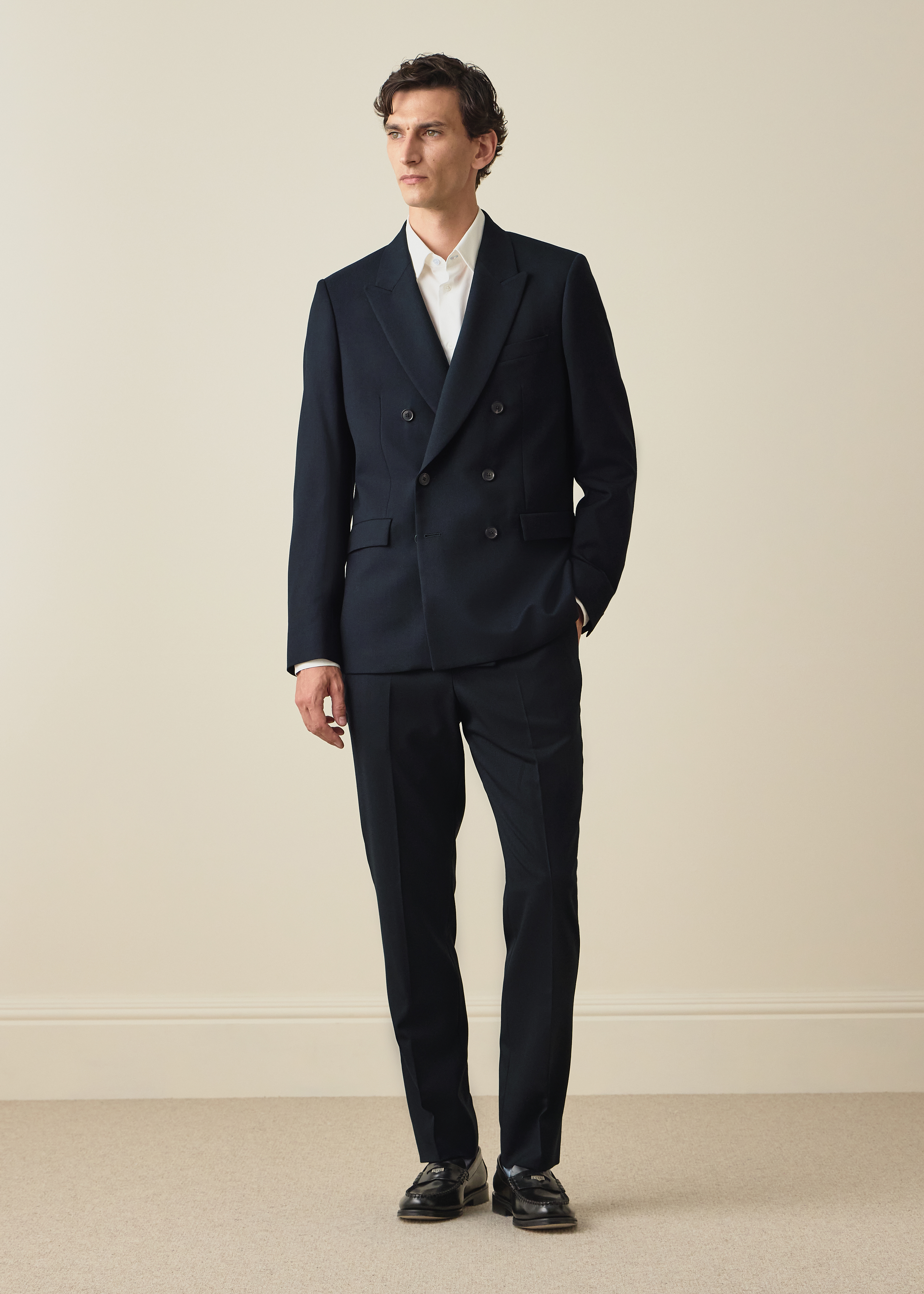 The Soho - Navy Wool 'A Suit To Travel In' Double-Breasted Blazer thumbnail 7