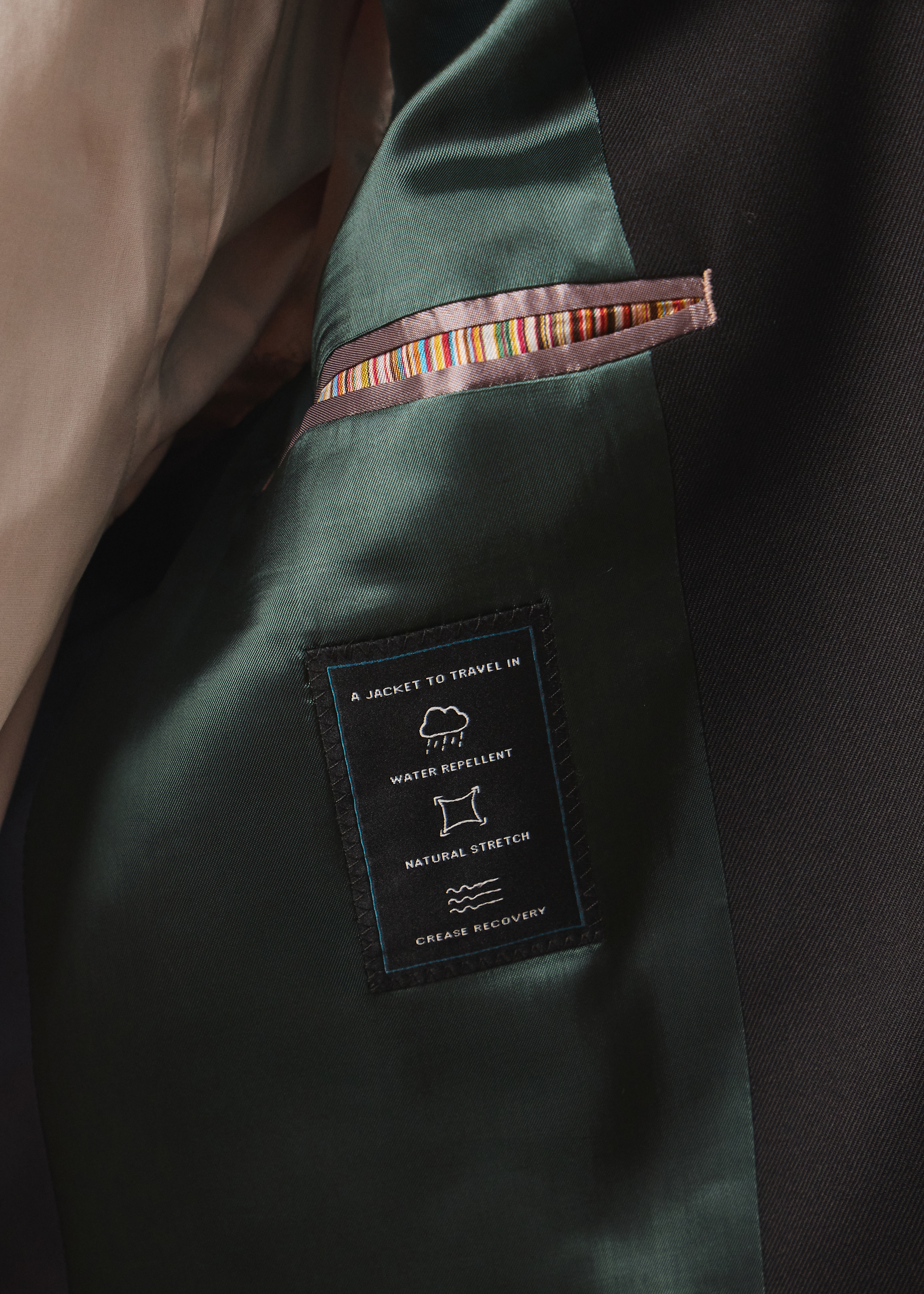 The Soho - Tailored-Fit Black Wool 'A Suit To Travel In' Blazer thumbnail 11