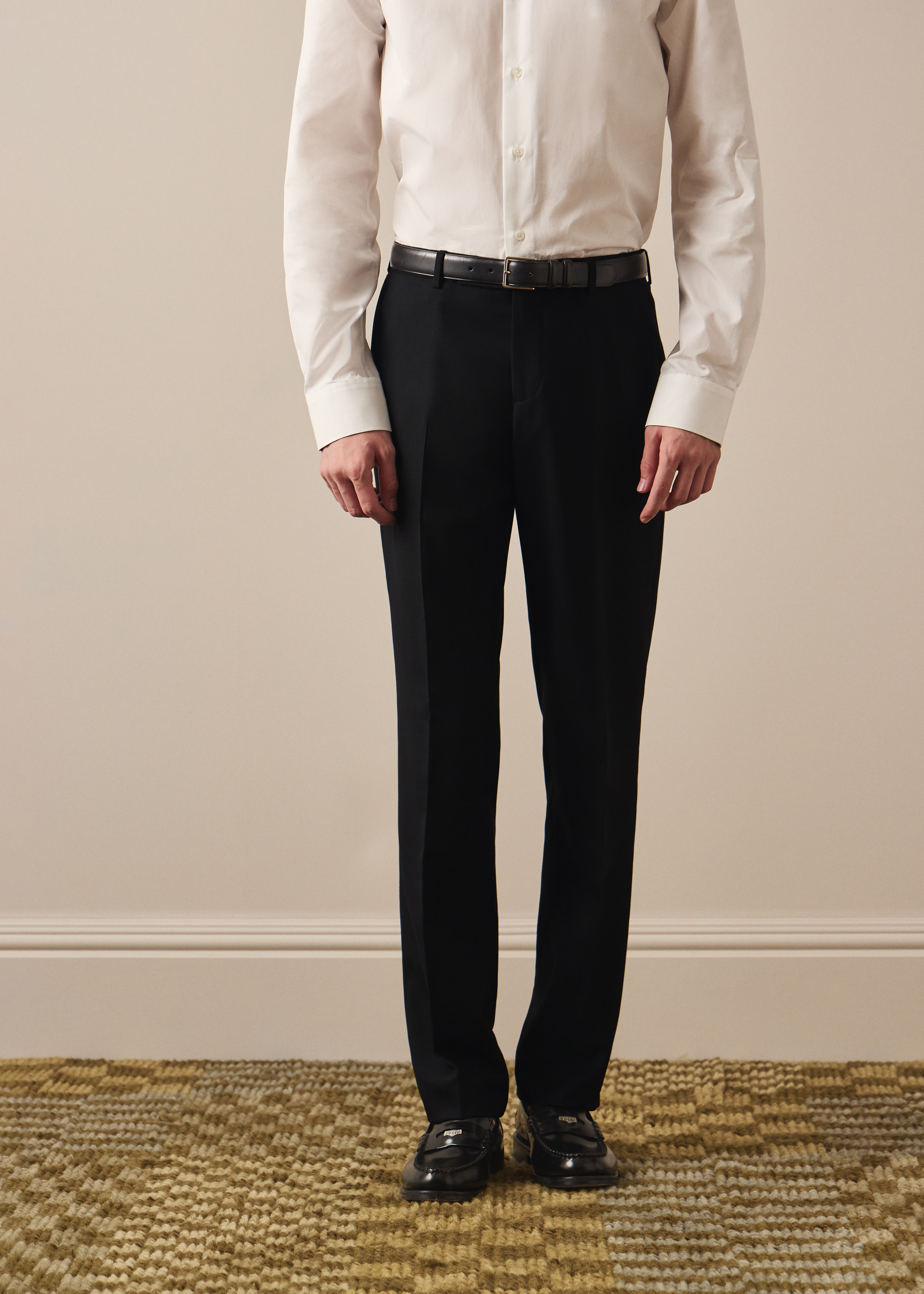 A Suit To Travel In - Slim-Fit Black Wool Trousers thumbnail 2