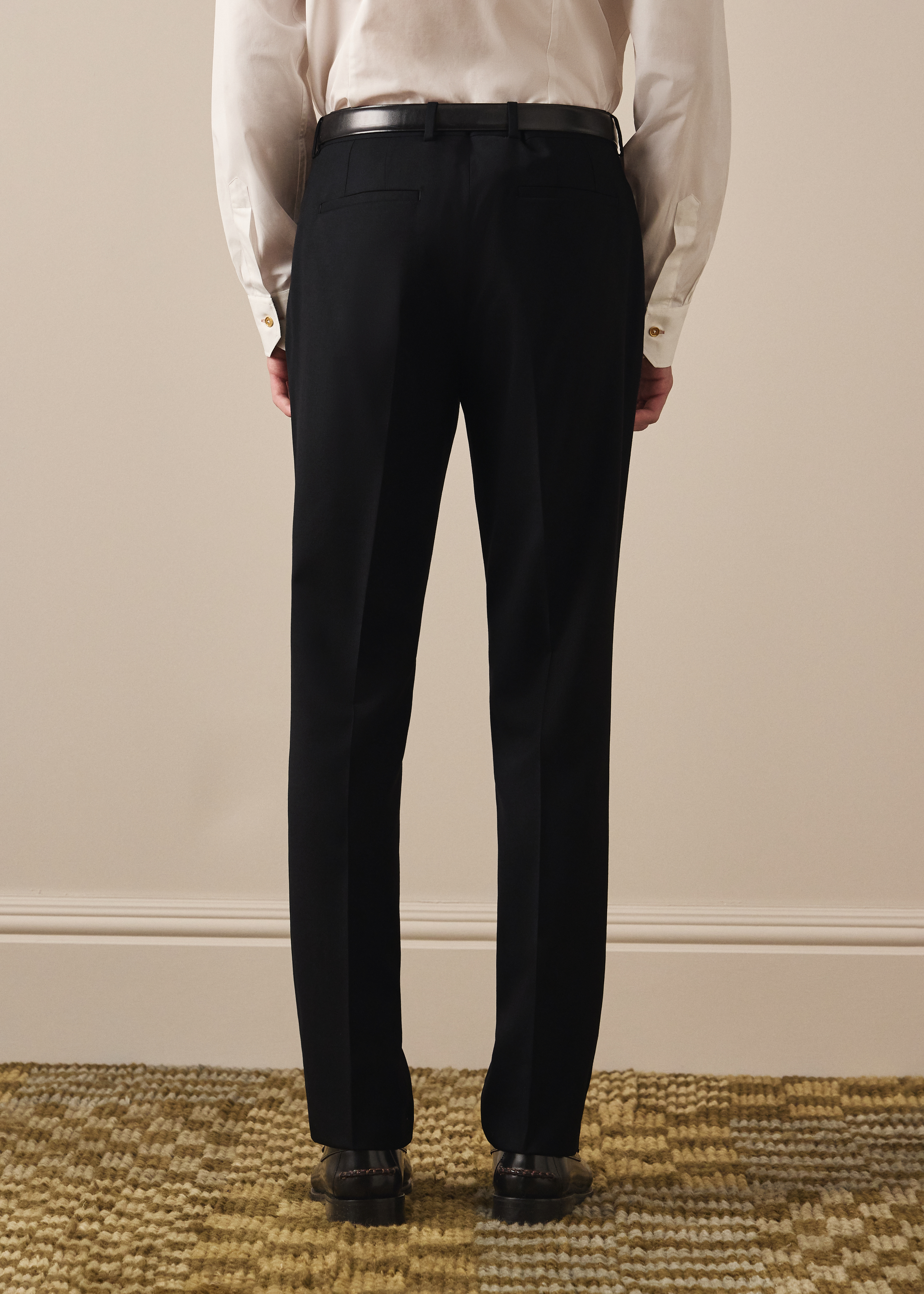 A Suit To Travel In - Slim-Fit Black Wool Trousers thumbnail 4