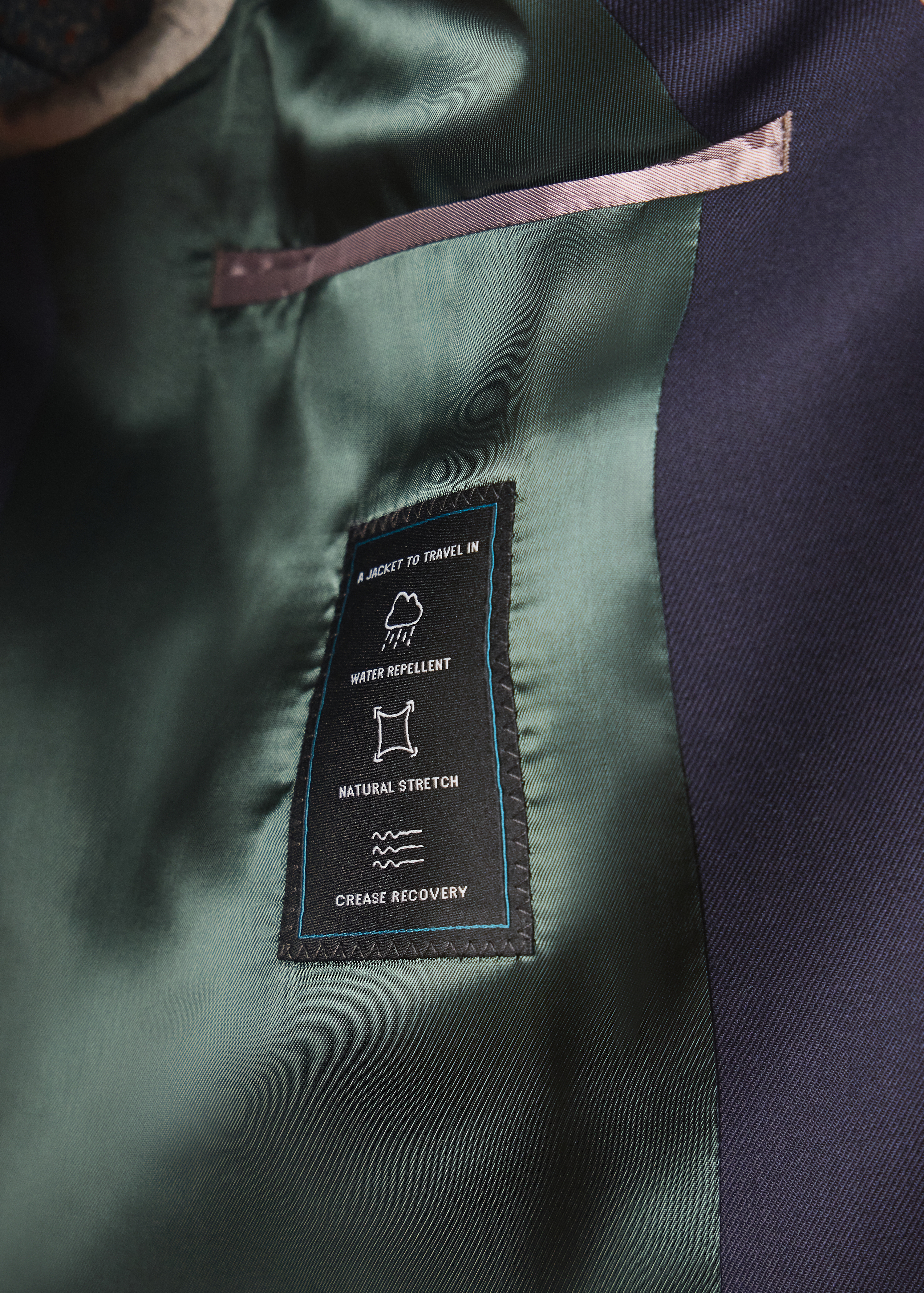 The Soho - Tailored-Fit Navy Wool 'A Suit To Travel In' Blazer thumbnail 7
