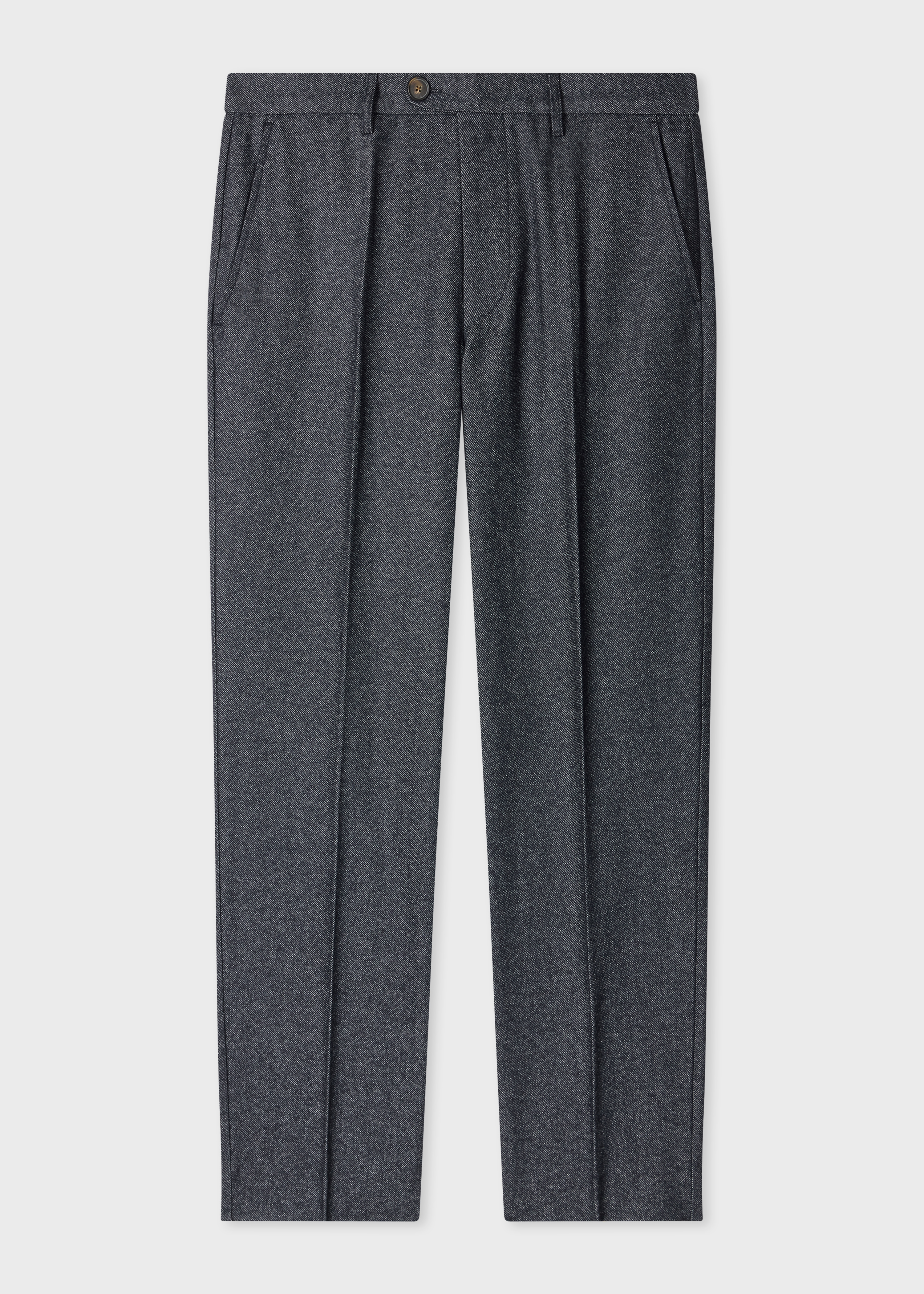 Indigo Cotton-Blend Flannel Trousers primary image