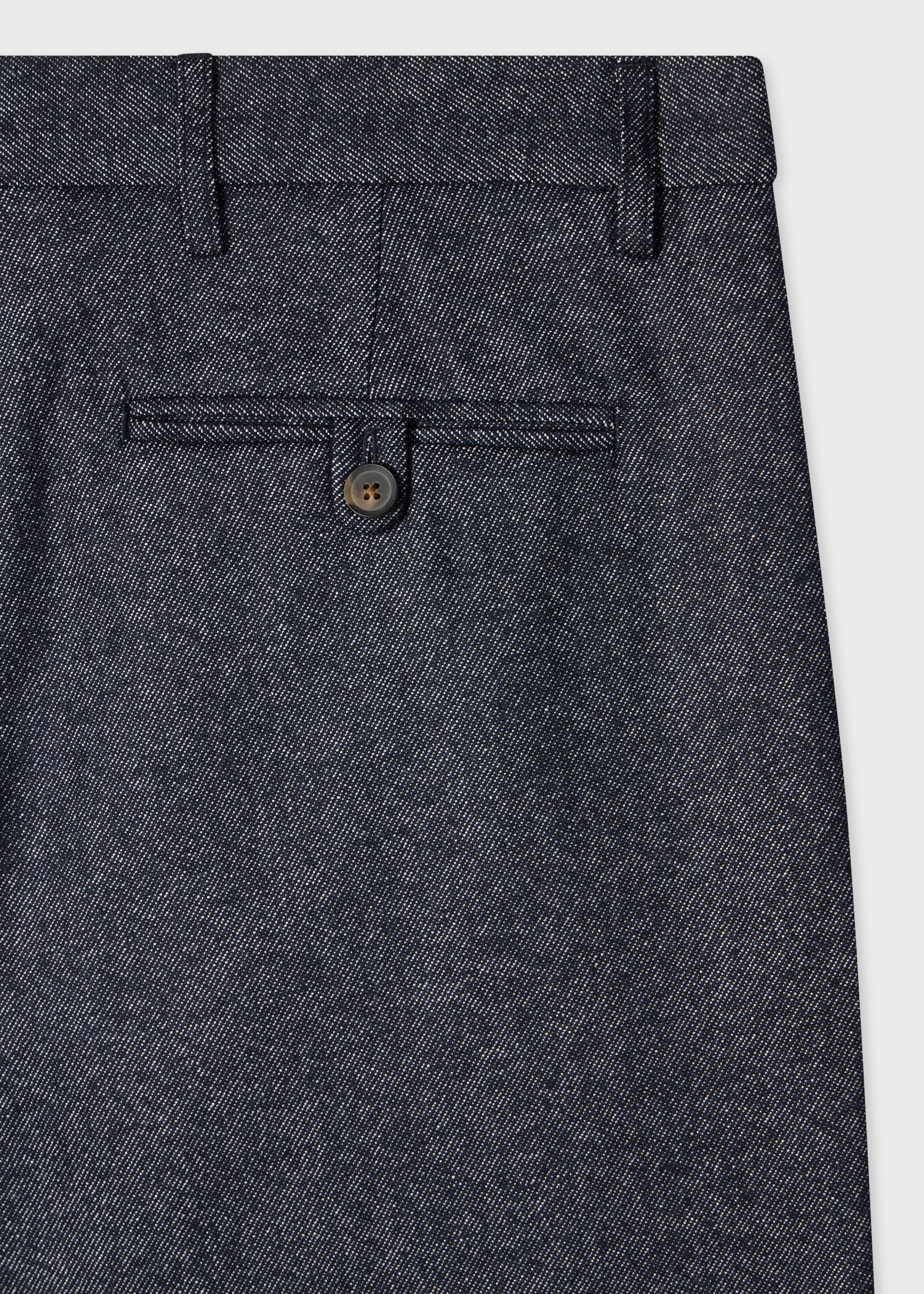Indigo Cotton-Blend Flannel Trousers thumbnail 5