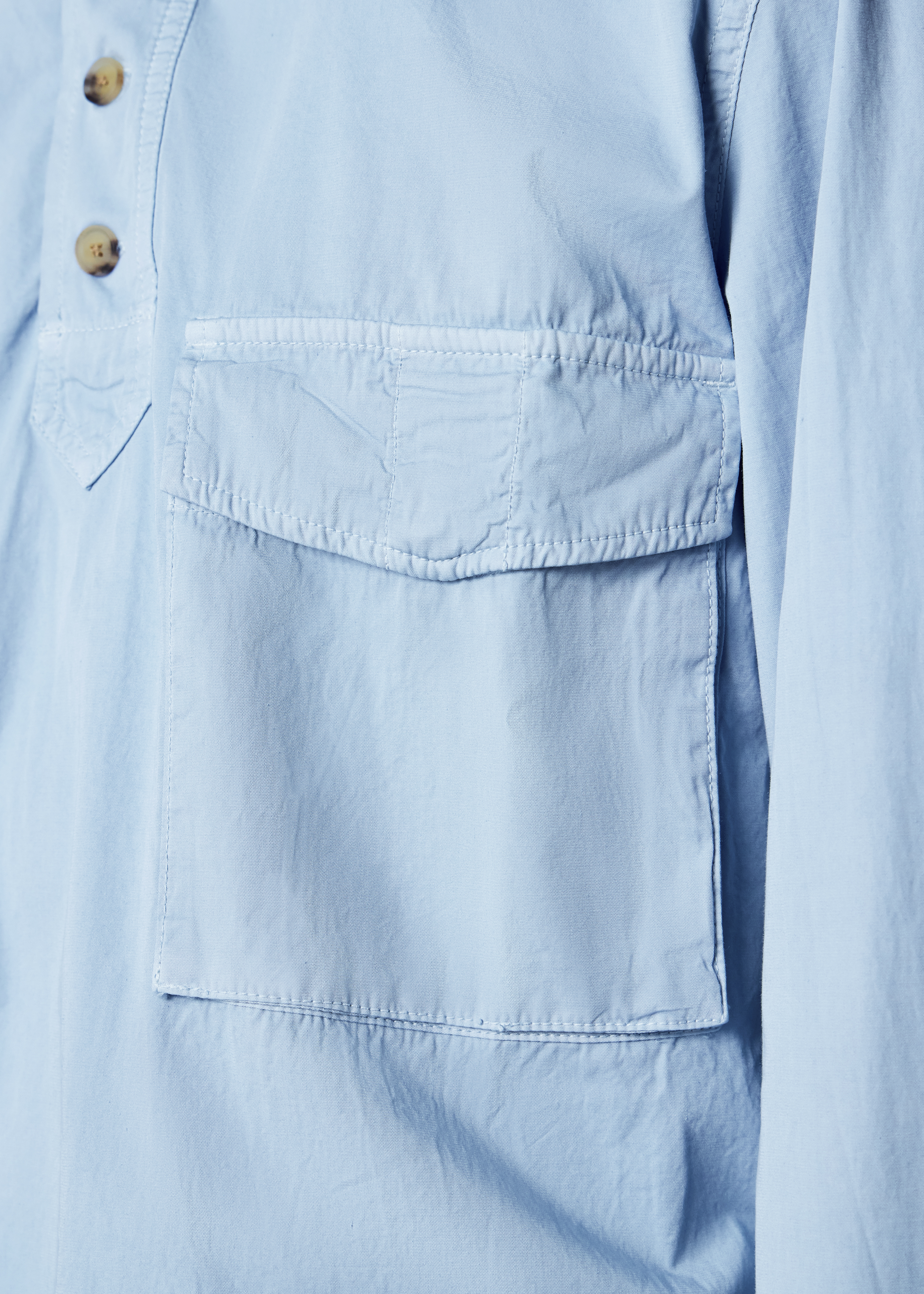 Light Blue Cotton Popover Jacket thumbnail 8