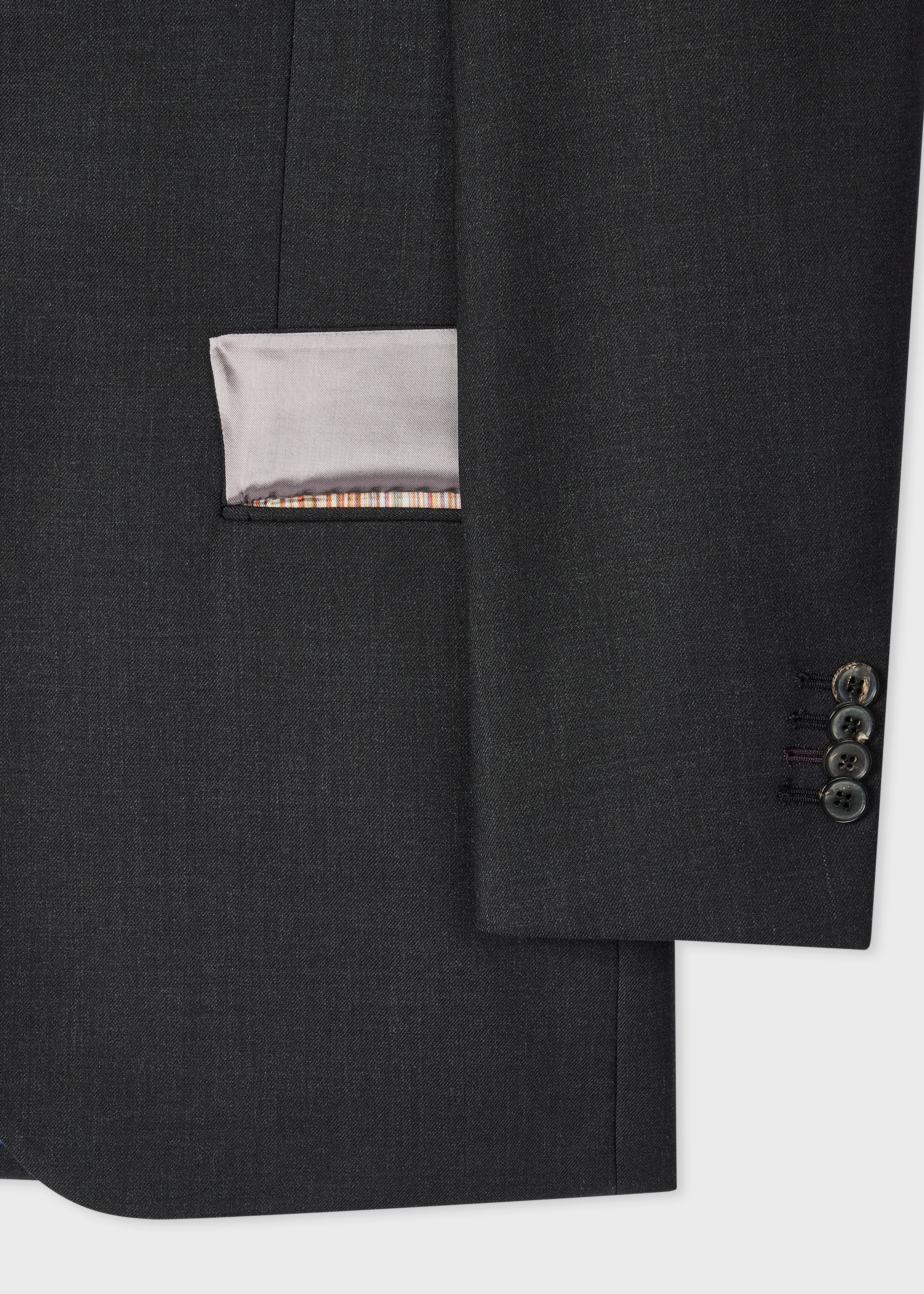 The Soho - Tailored-Fit Charcoal Wool 'A Suit To Travel In' Blazer thumbnail 3