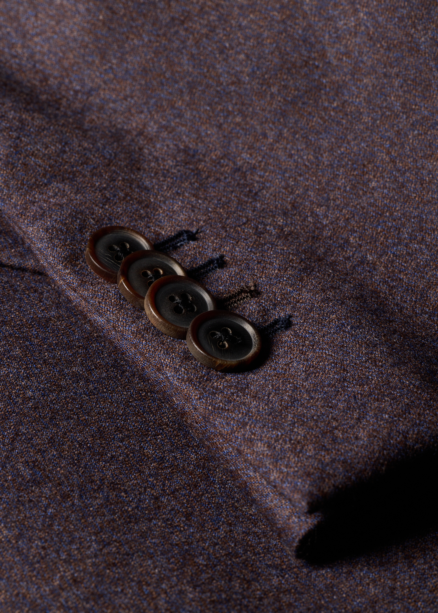 The Soho - Tailored-Fit Blue Grey Wool-Cashmere Flannel Blazer thumbnail 5