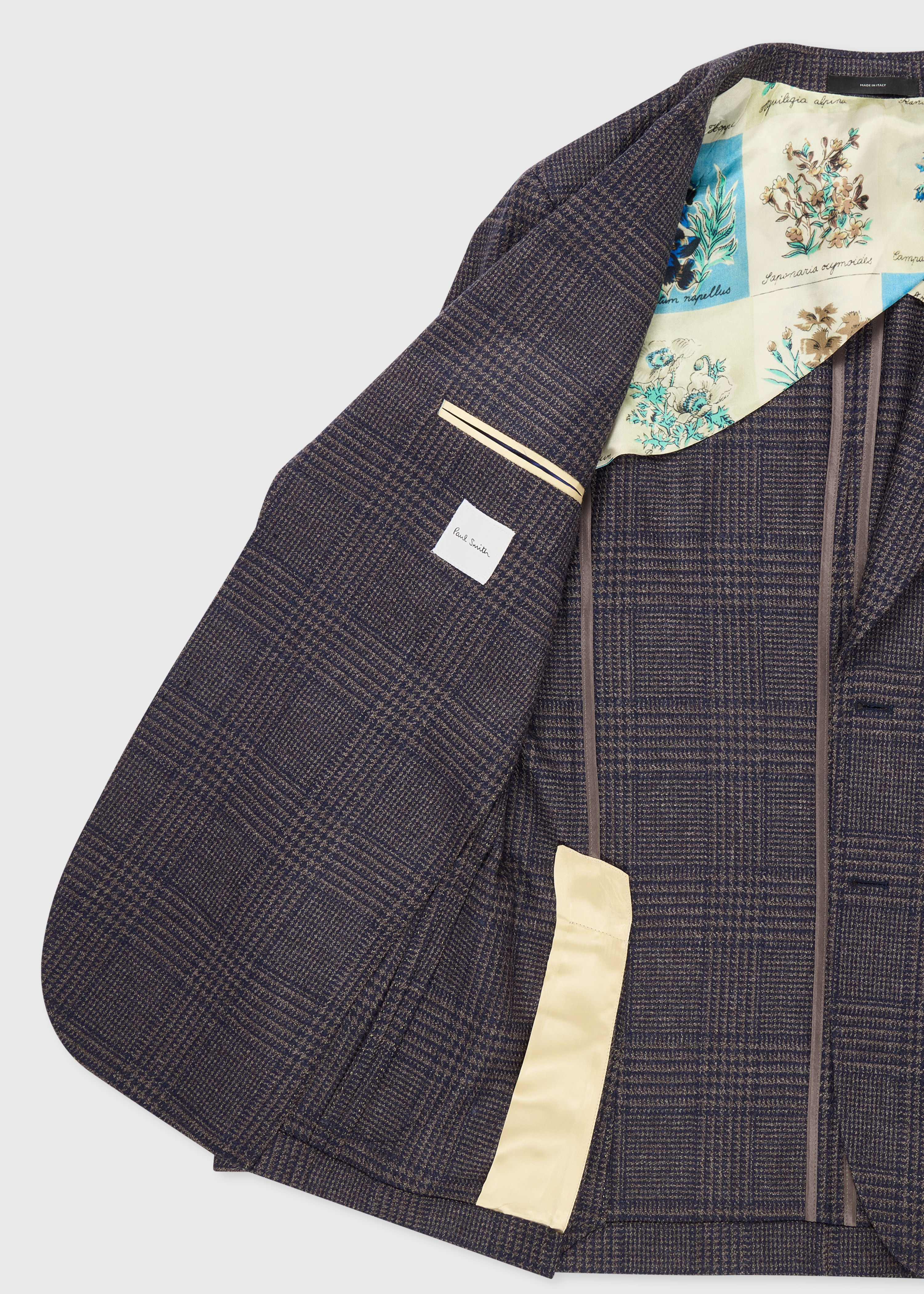 Navy and Brown 'Dream Tweed' Wool-Silk Blazer thumbnail 3