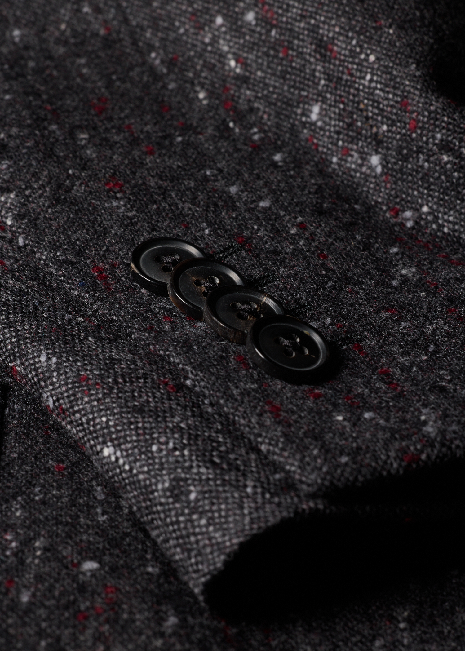 Dark Grey Donegal Wool Patch-Pocket Blazer thumbnail 5