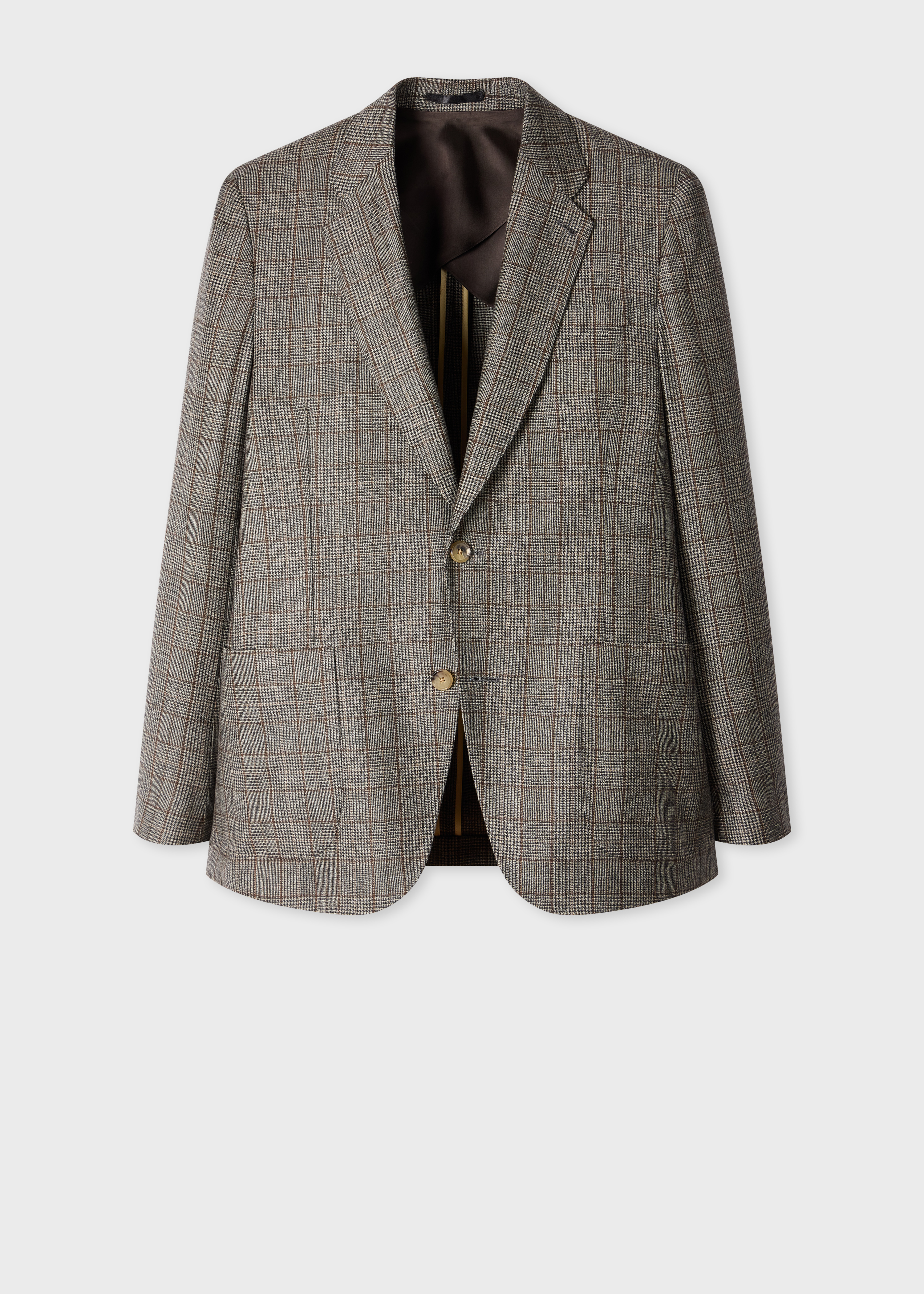 Grey Wool Houndstooth Check Buggy-Lined Blazer primary image