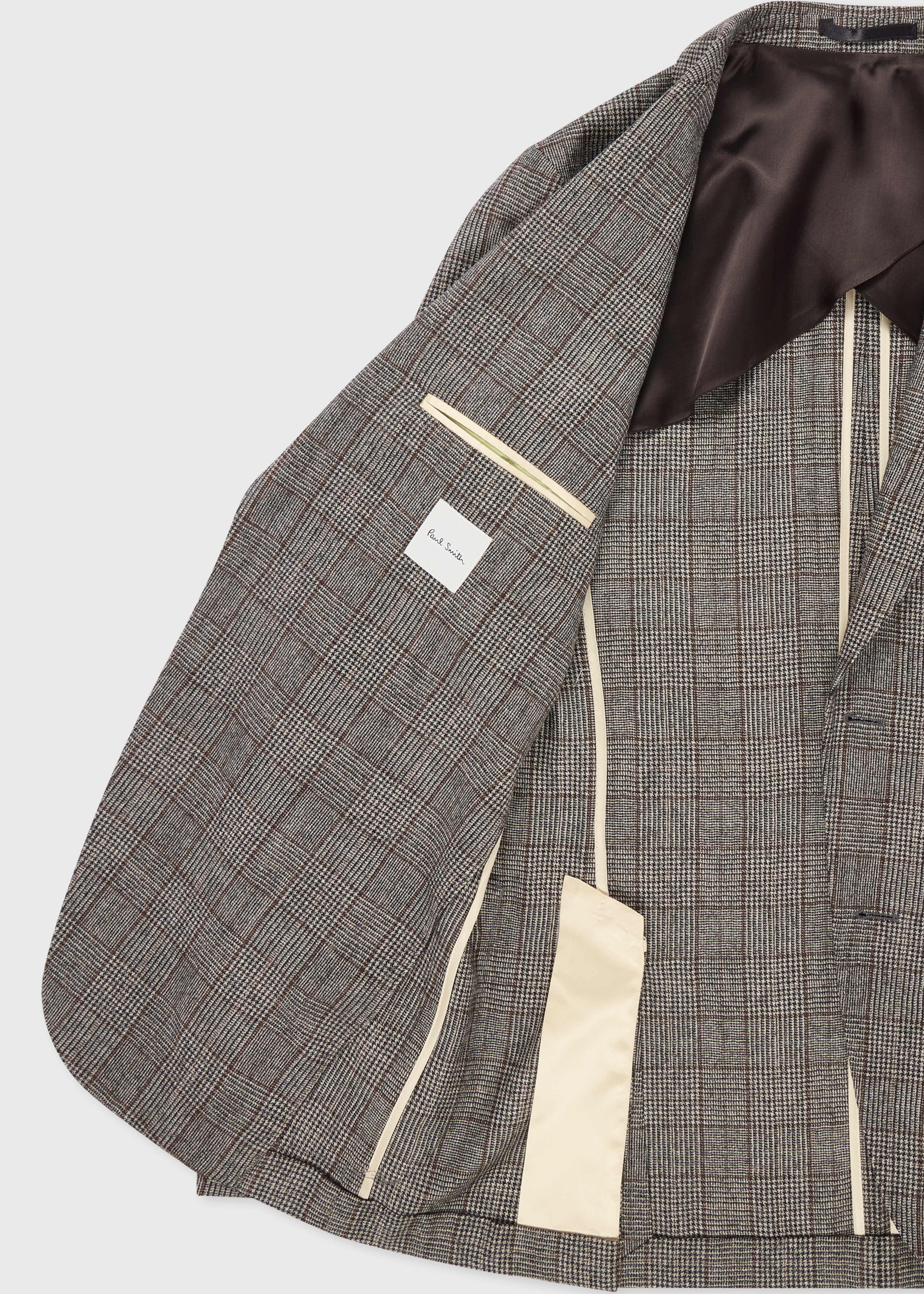 Grey Wool Houndstooth Check Buggy-Lined Blazer thumbnail 3