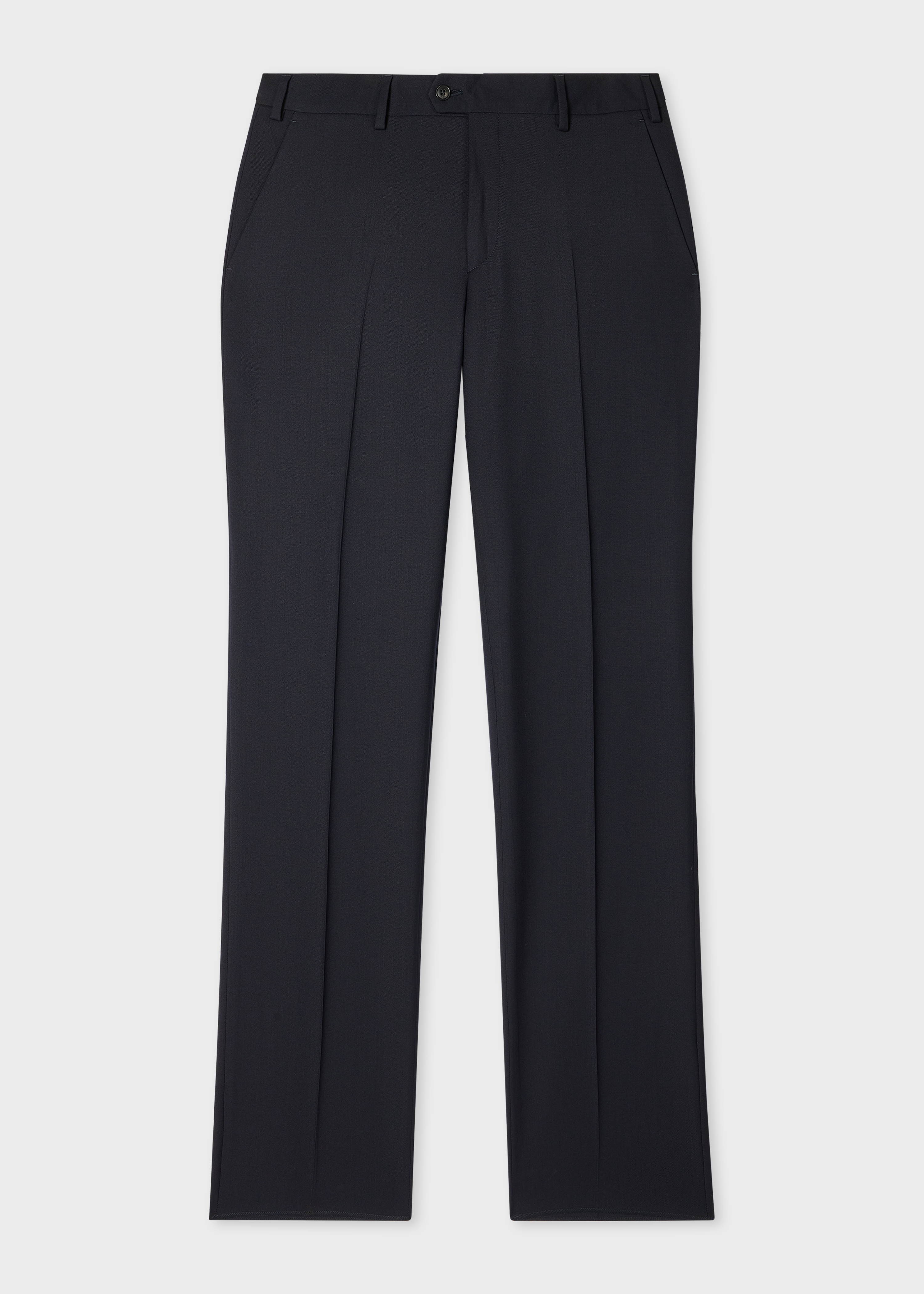 A Suit To Travel In - Relaxed-Fit Navy Wool Trousers primary image
