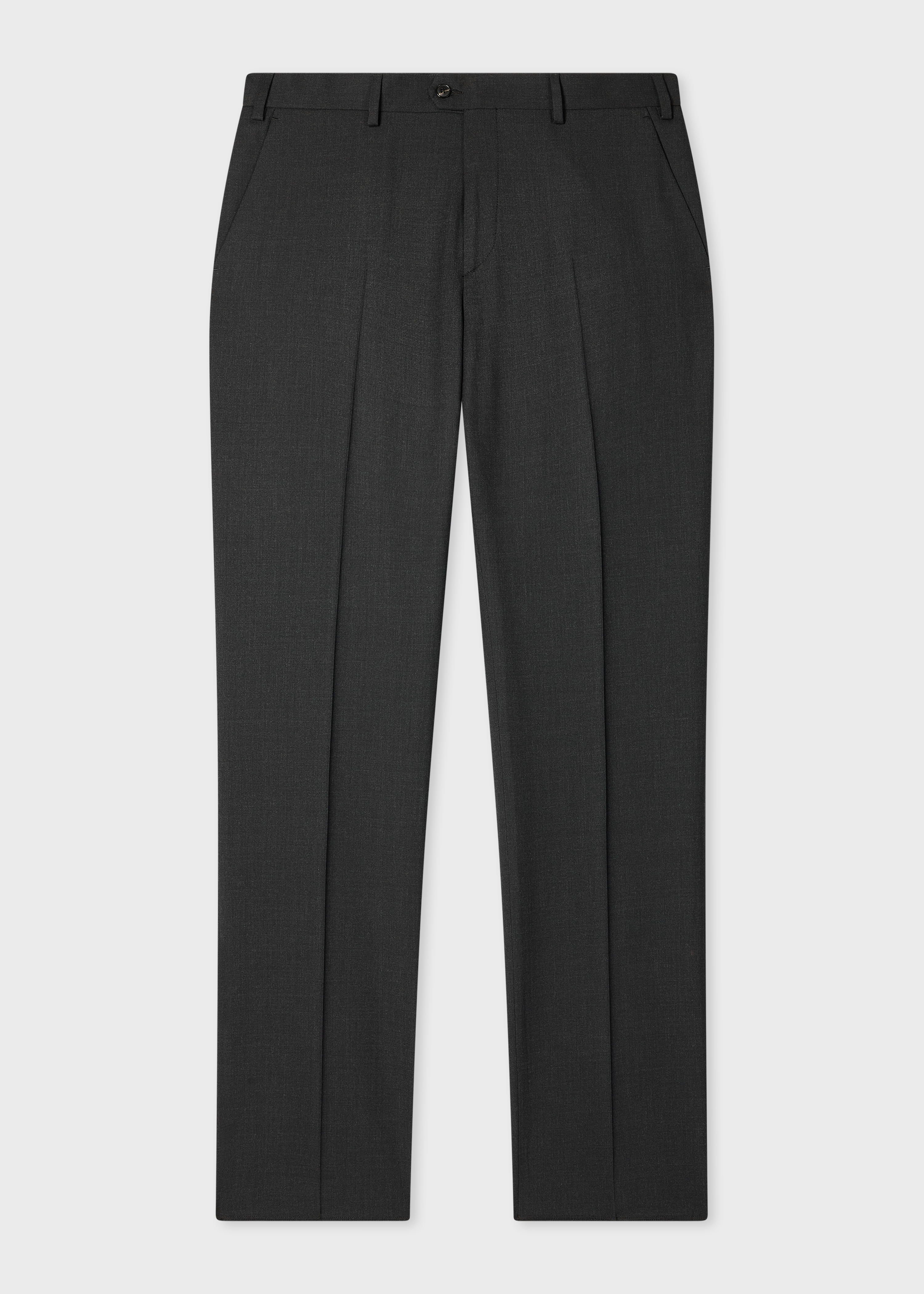 A Suit To Travel In - Relaxed-Fit Charcoal Wool Trousers primary image
