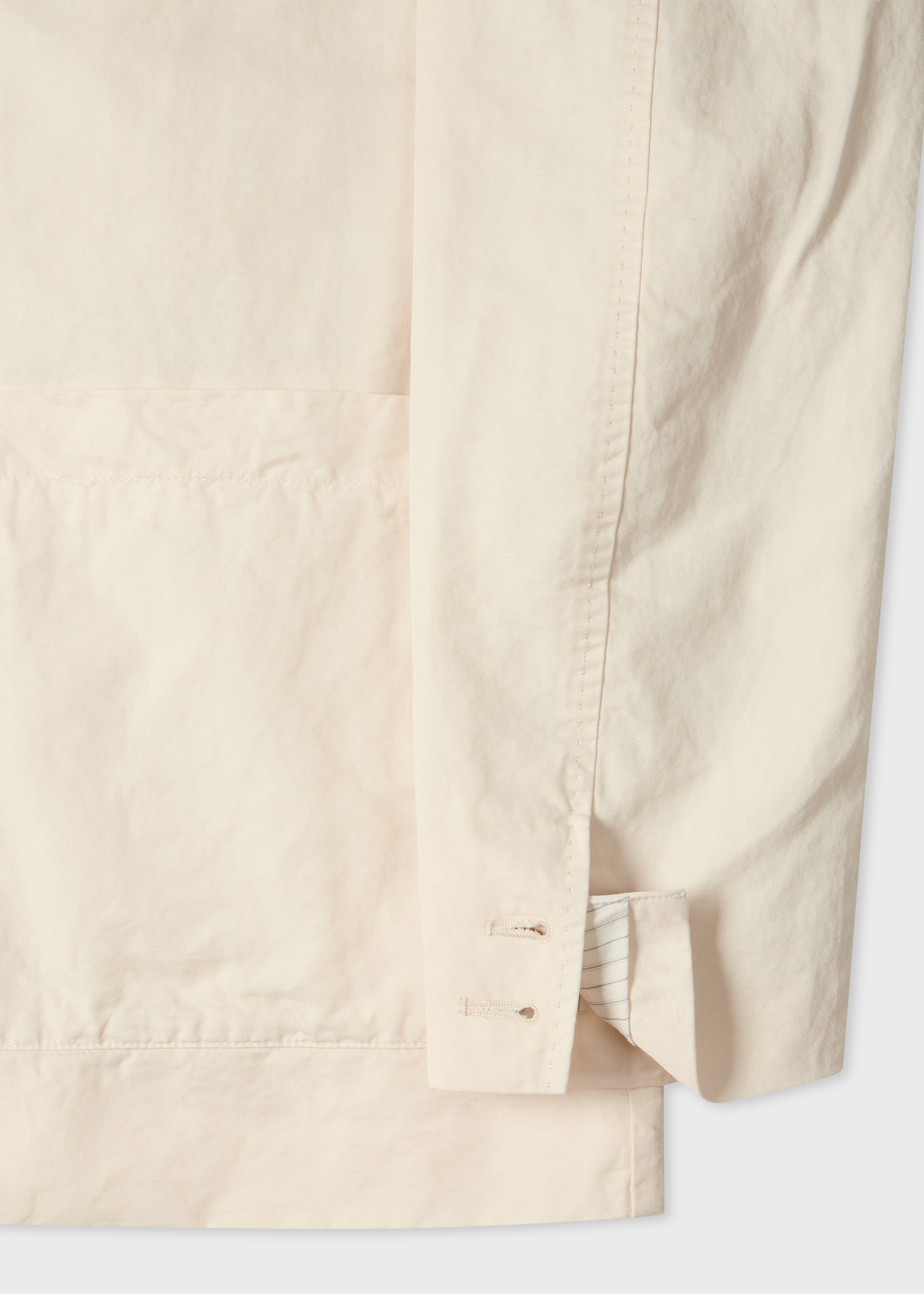 Cream Cotton-Linen Three-Button Jacket thumbnail 10