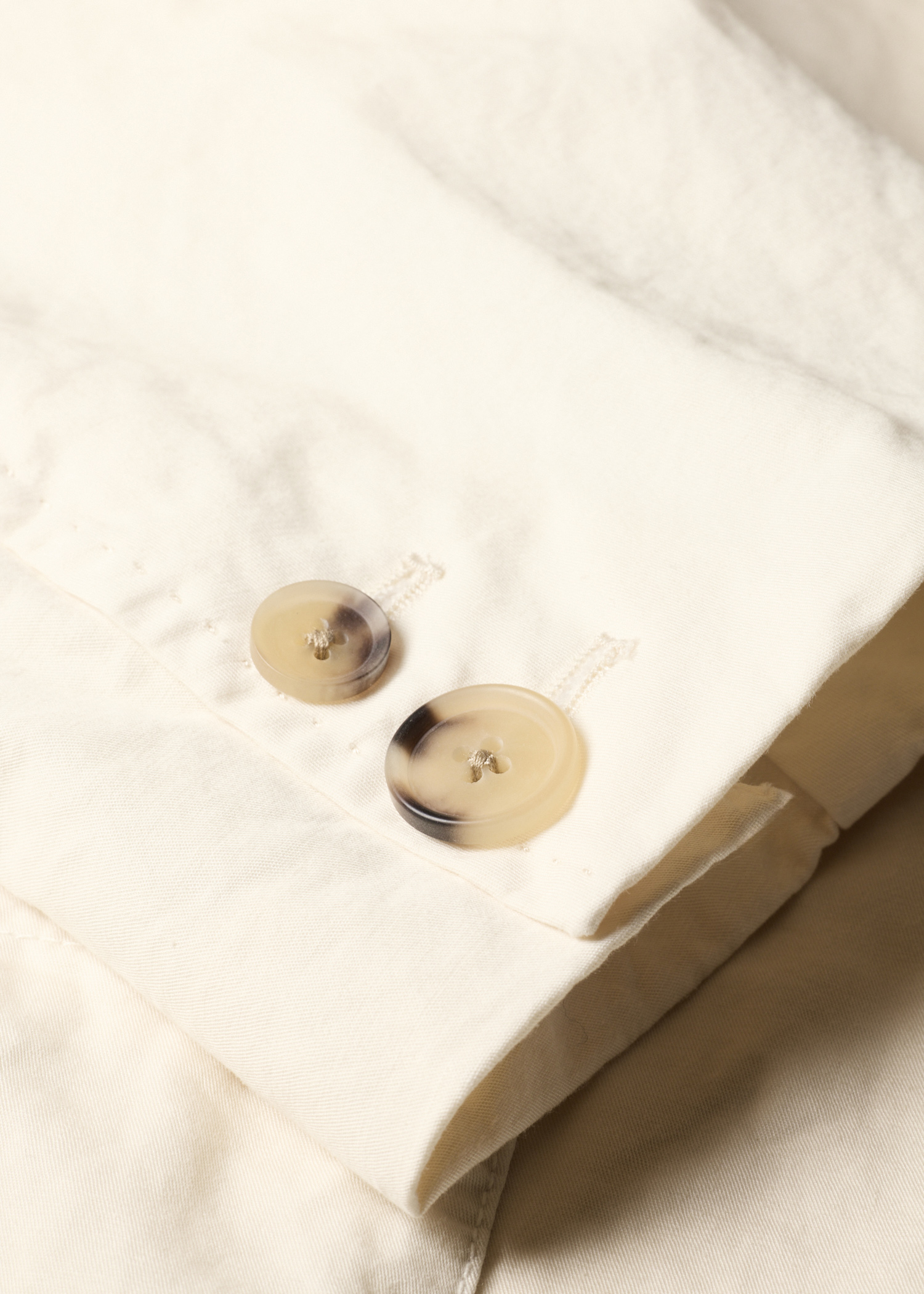 Cream Cotton-Linen Three-Button Jacket thumbnail 8