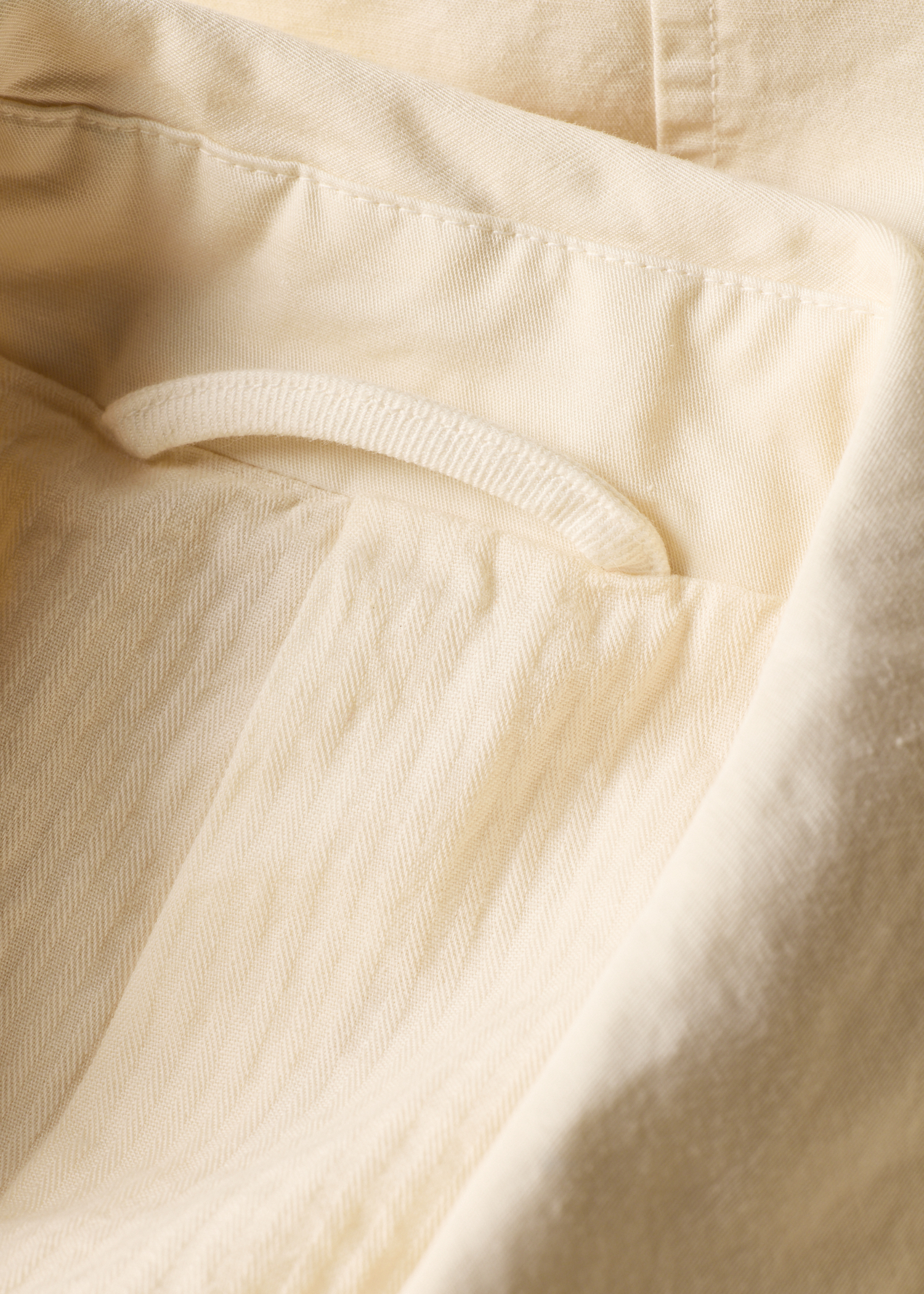 Cream Cotton-Linen Three-Button Jacket thumbnail 9