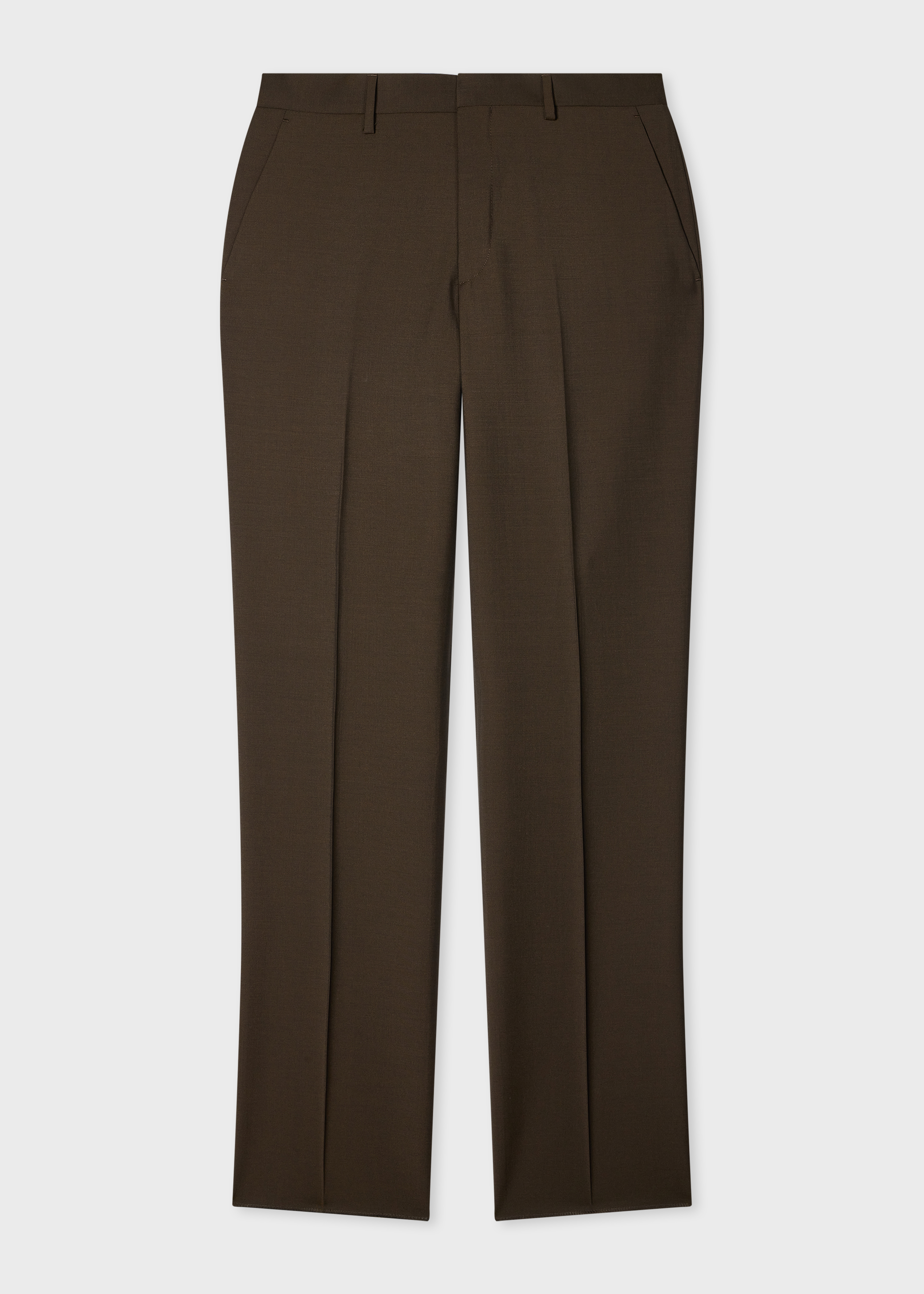 The Brierley - Dark Brown Wool-Mohair Trousers primary image
