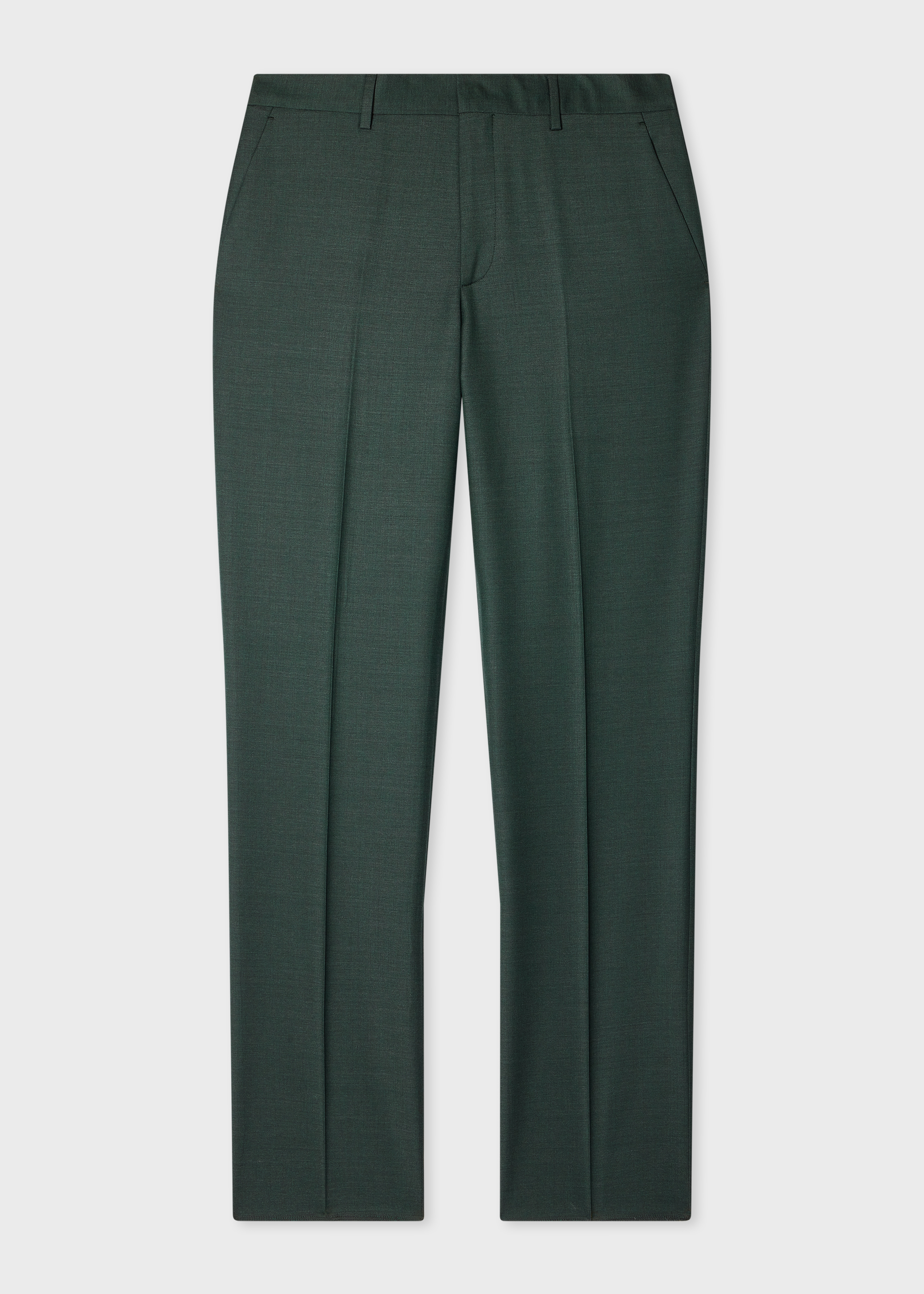 The Brierley - Teal Green Sharkskin Wool Trousers primary image