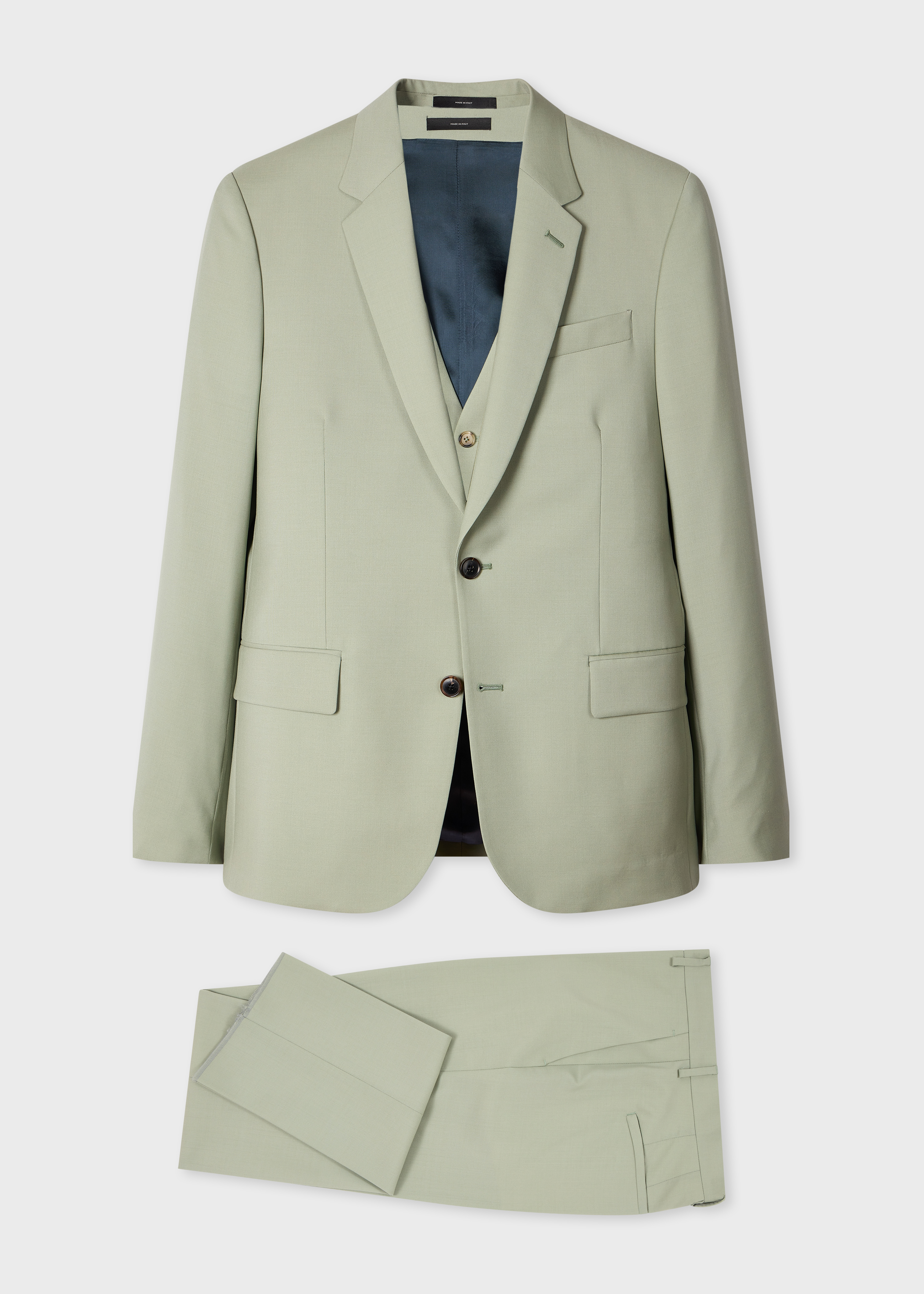 The Soho - Sage Green Wool-Mohair Three-Piece Suit primary image