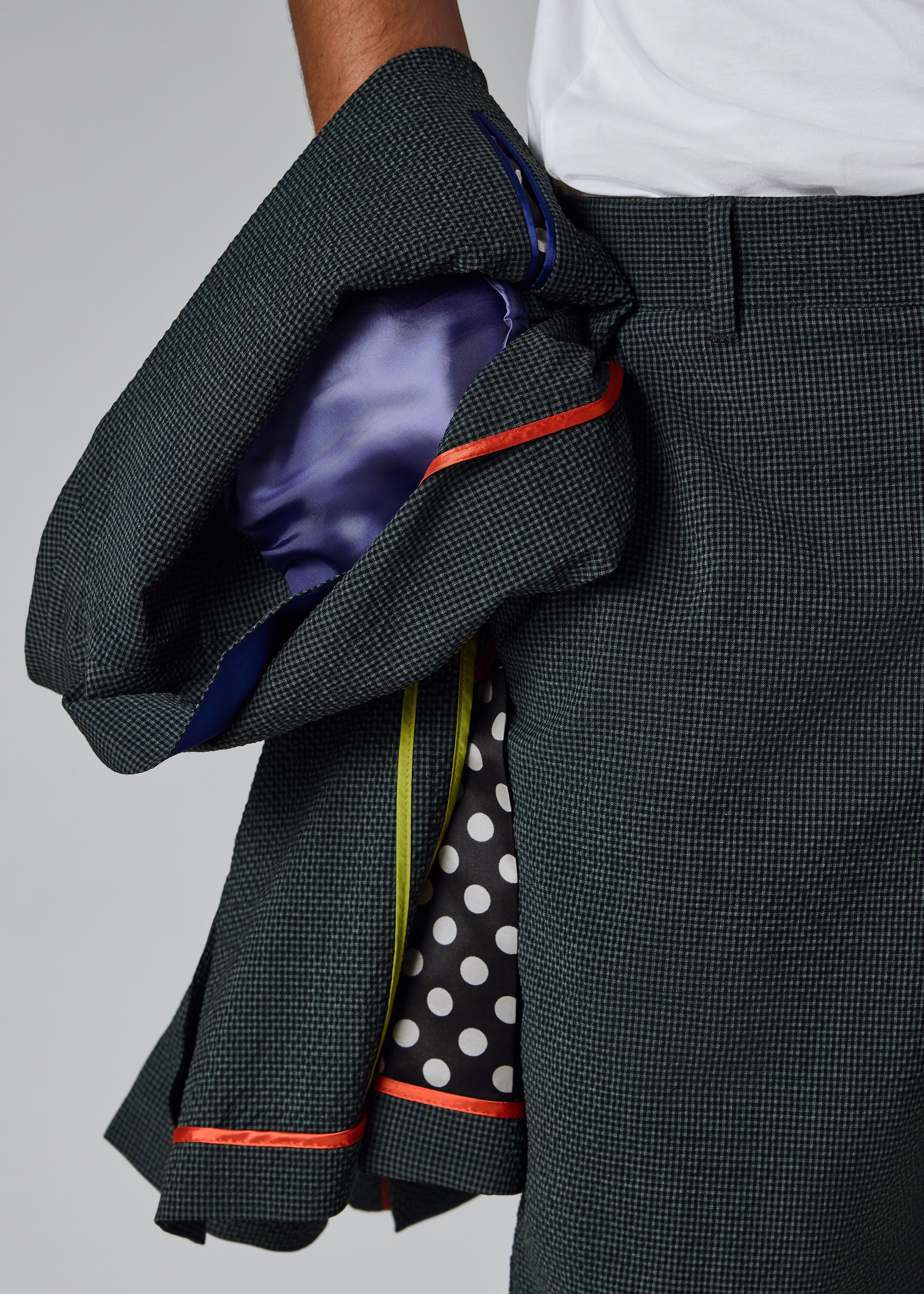 Dark Green Seersucker Check Blazer thumbnail 8