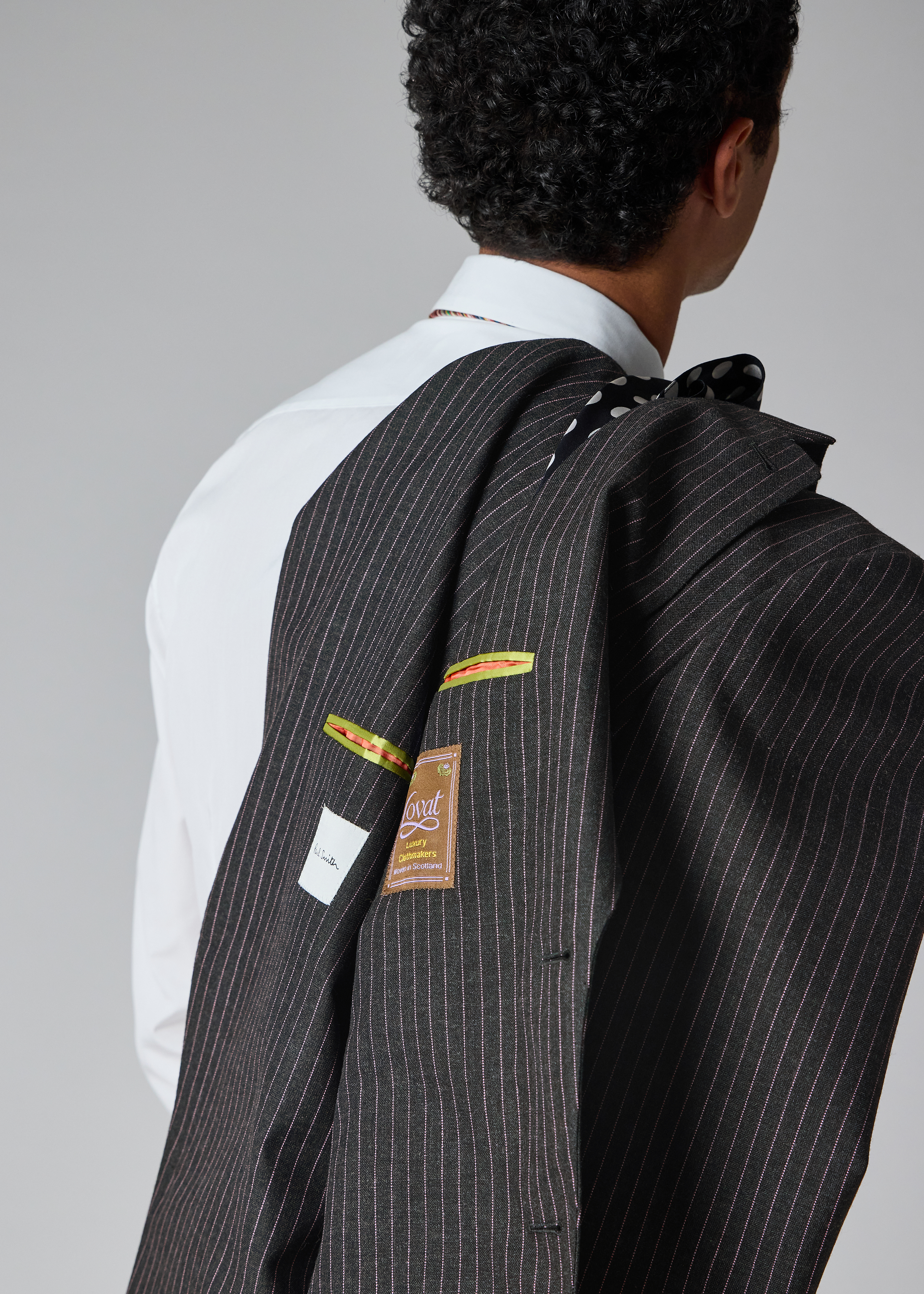 Charcoal Pinstripe Wool Patch-Pocket Blazer thumbnail 7