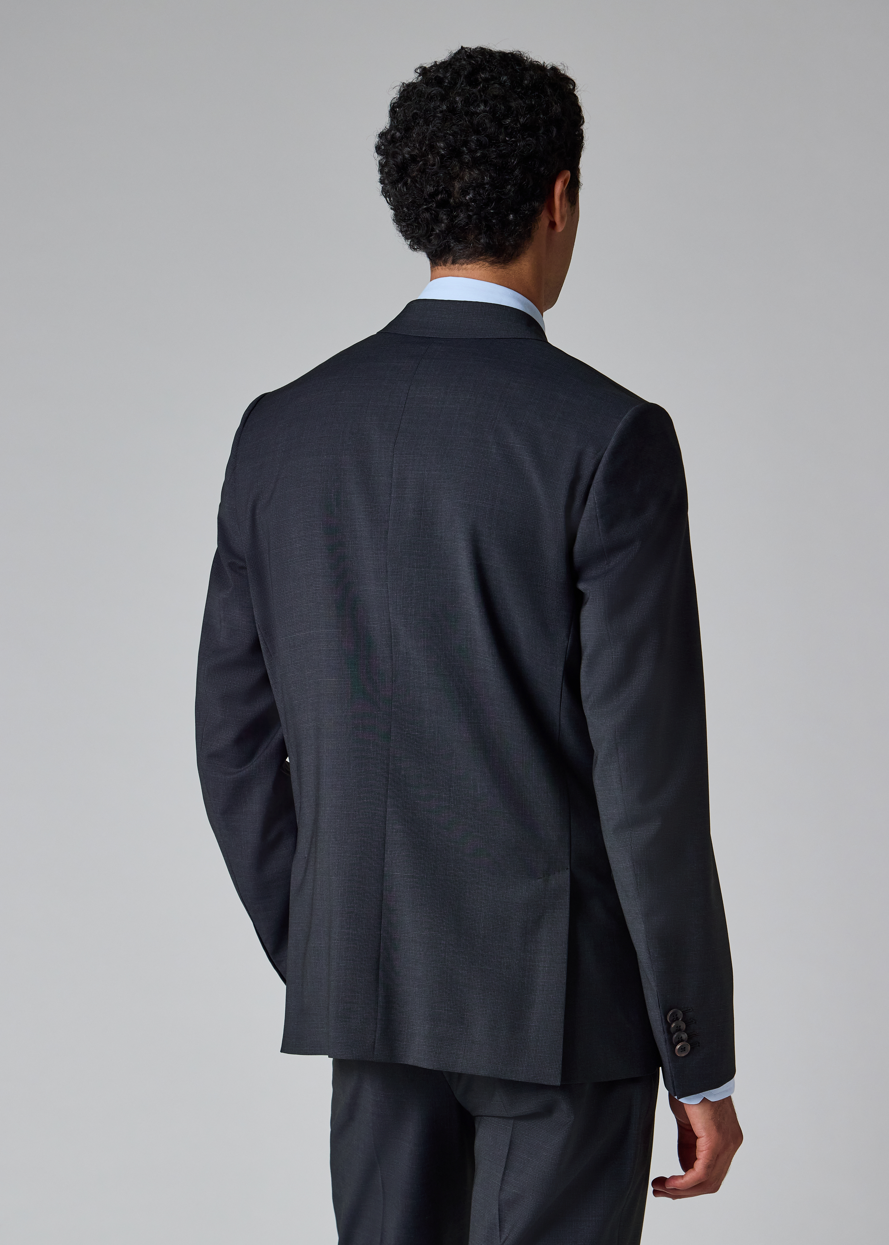 The Soho - Navy Gingham Wool Two-Piece Suit thumbnail 5