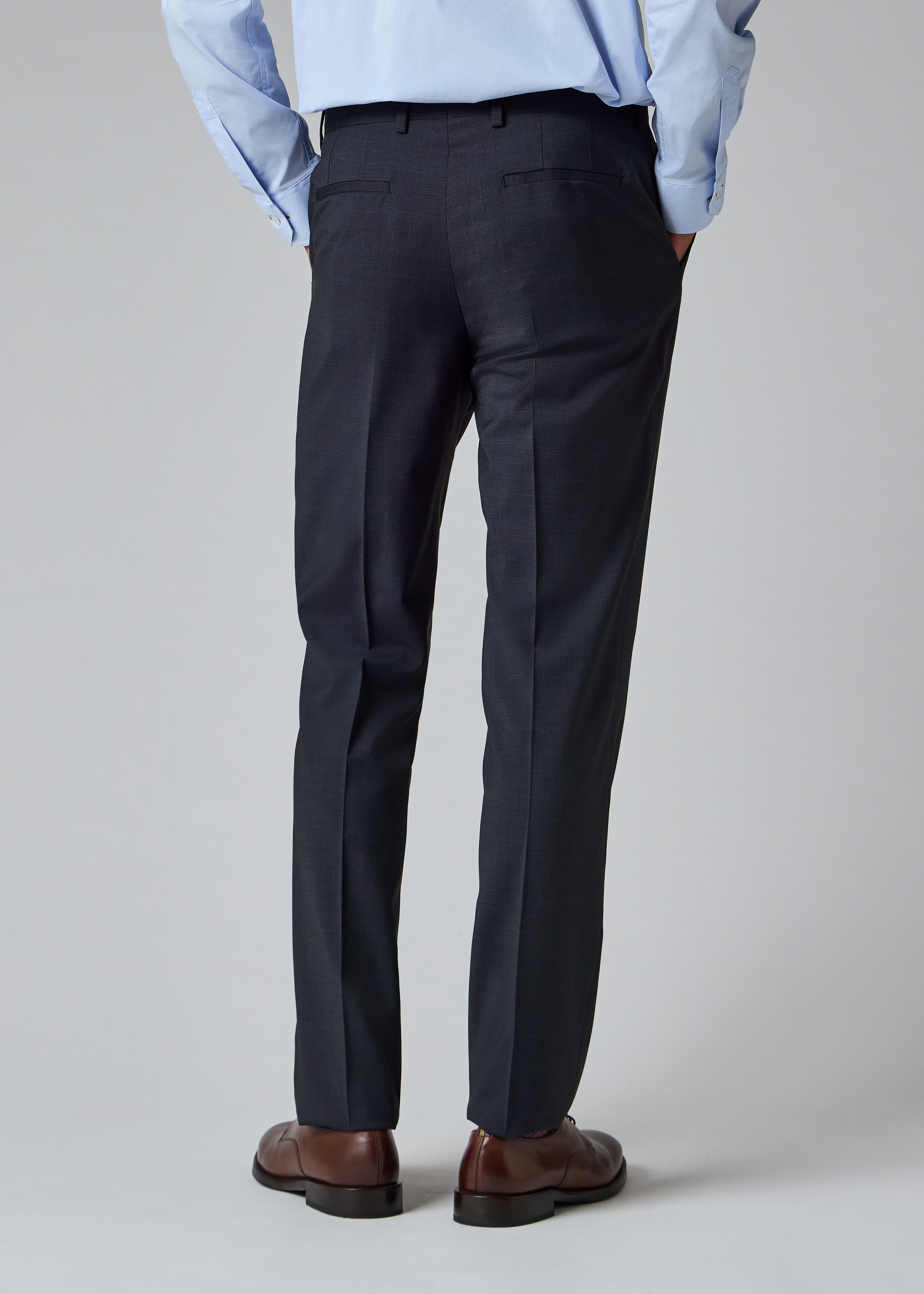 The Soho - Navy Gingham Wool Two-Piece Suit thumbnail 7
