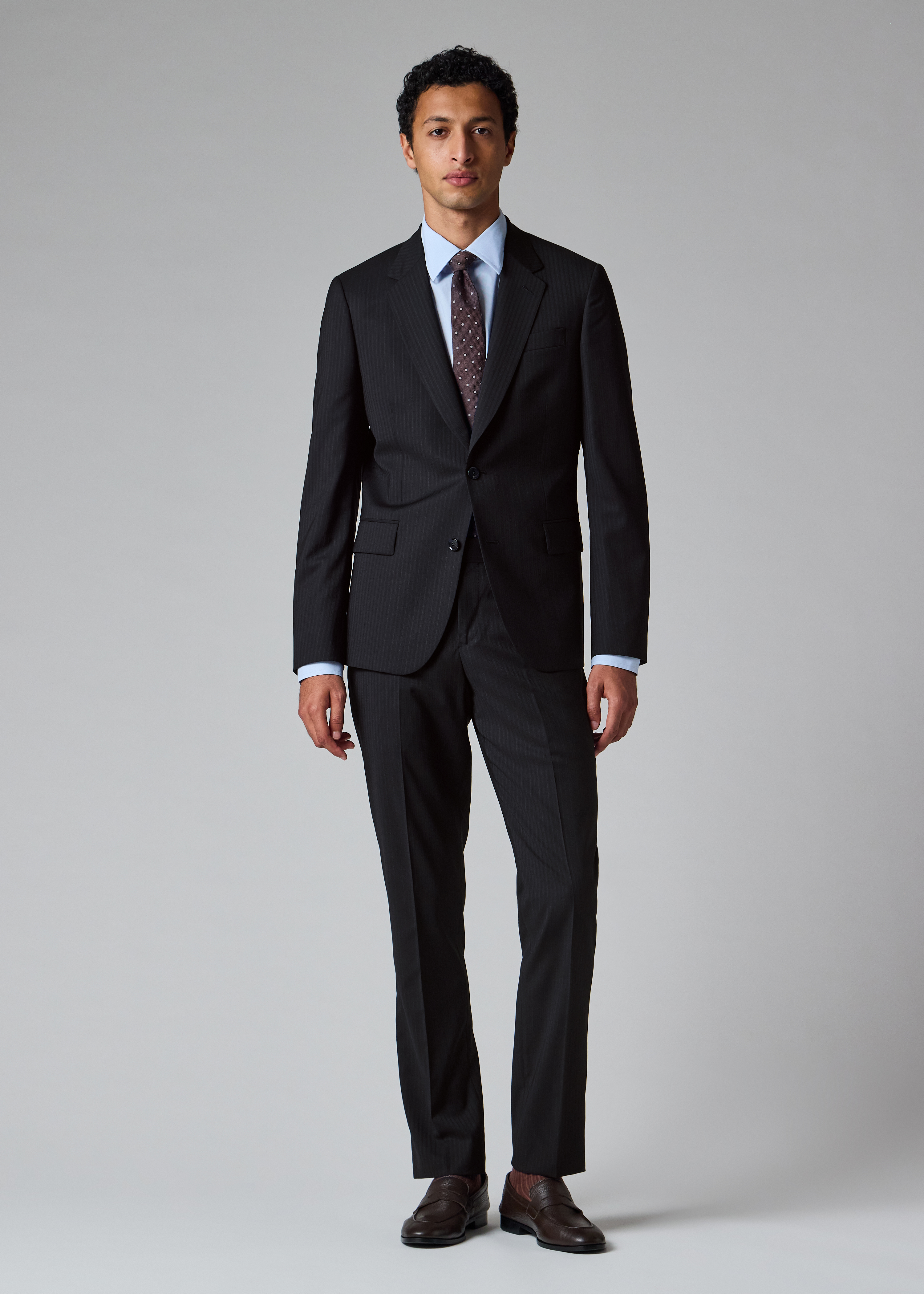 The Soho - Navy Pinstripe Wool Suit thumbnail 2