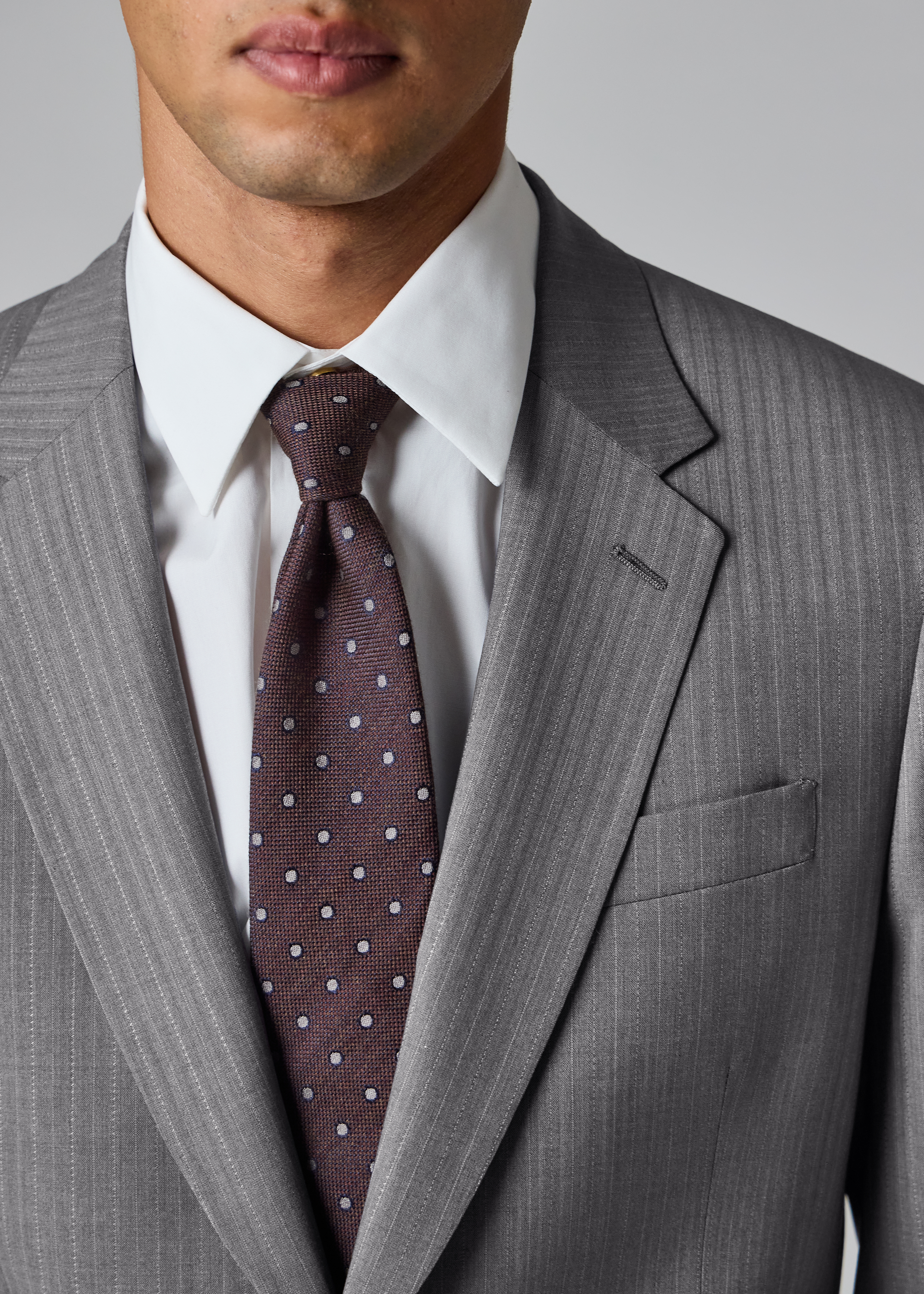 The Soho - Grey Pinstripe Wool Suit thumbnail 8