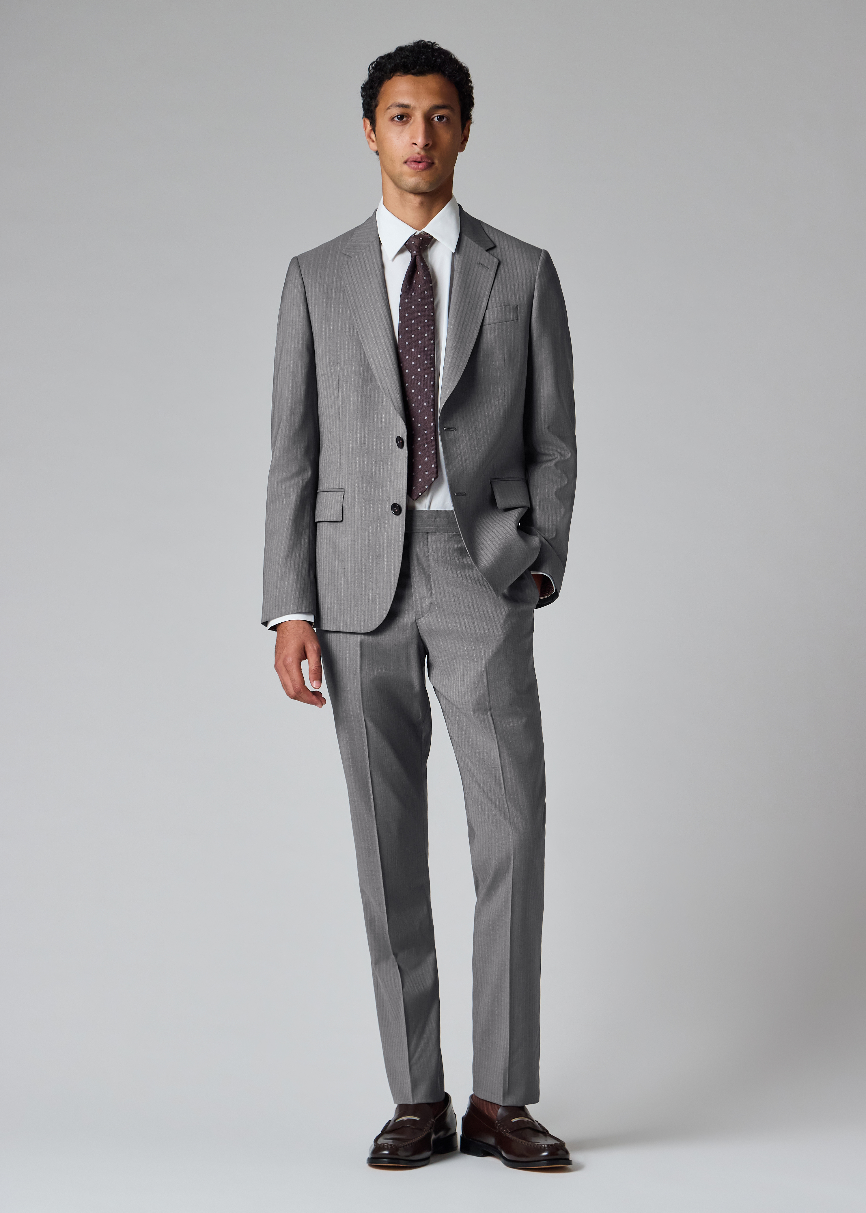 The Soho - Grey Pinstripe Wool Suit thumbnail 2