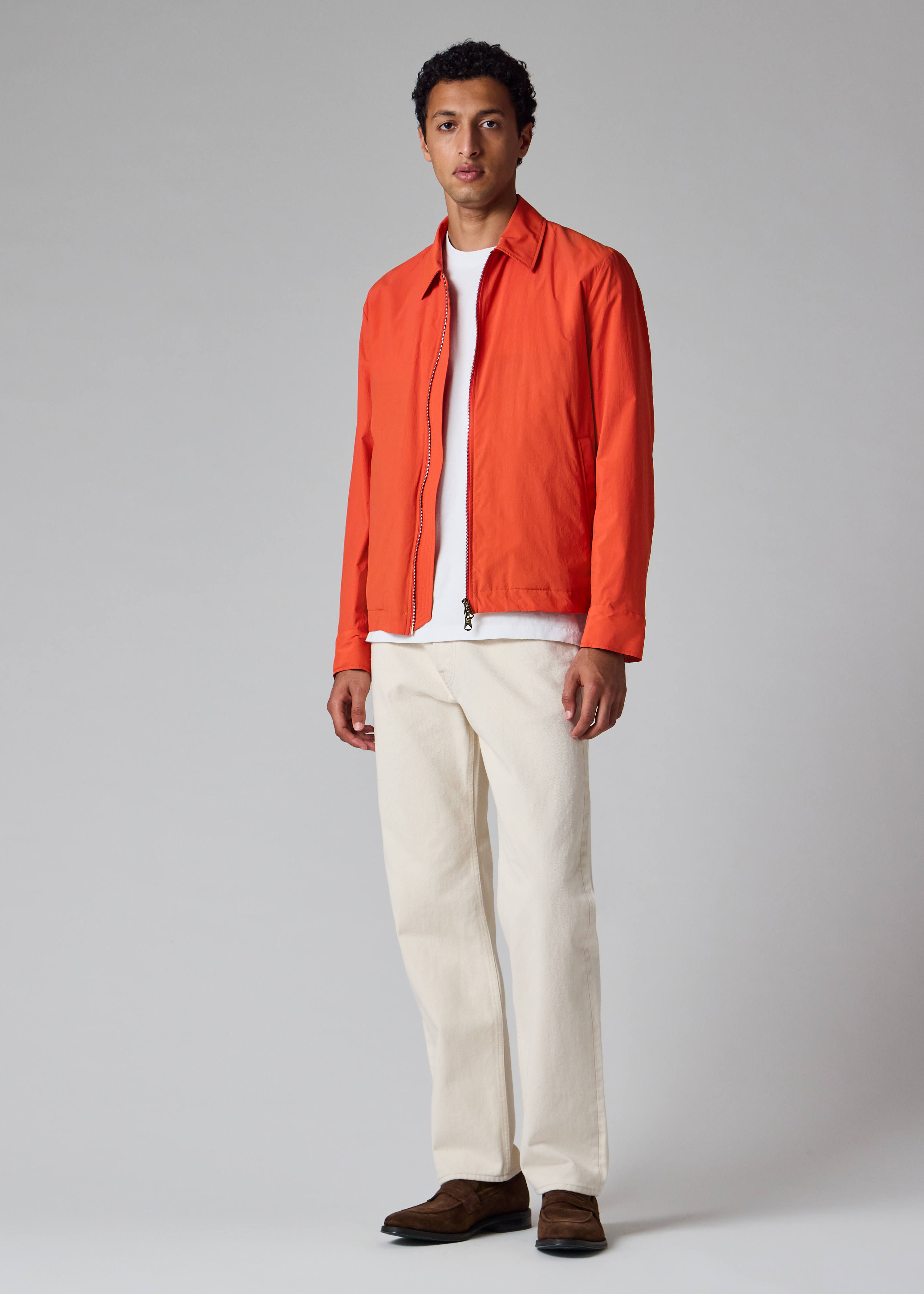 Orange Cotton-Blend Quilted Zip Jacket thumbnail 10