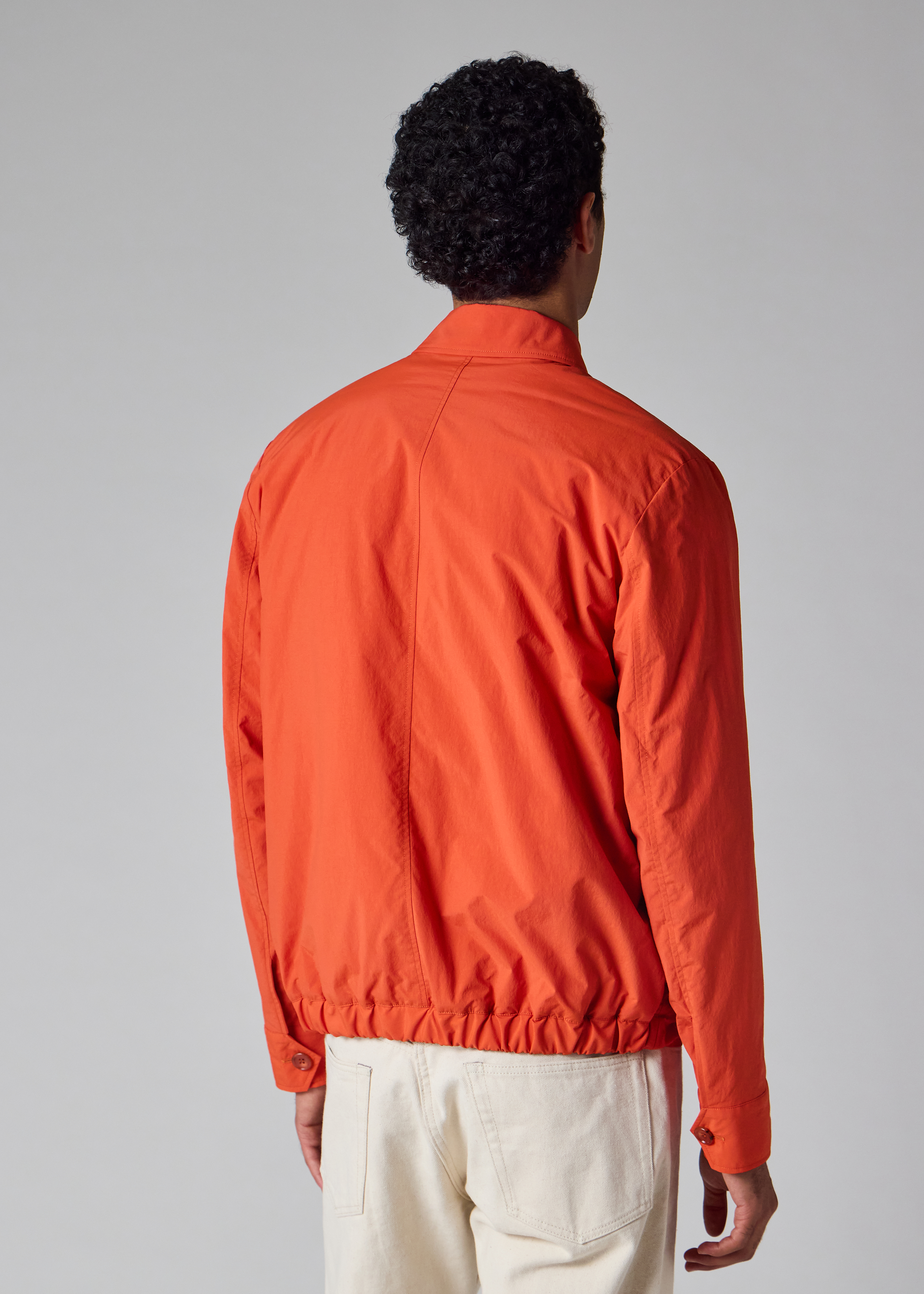 Orange Cotton-Blend Quilted Zip Jacket thumbnail 6