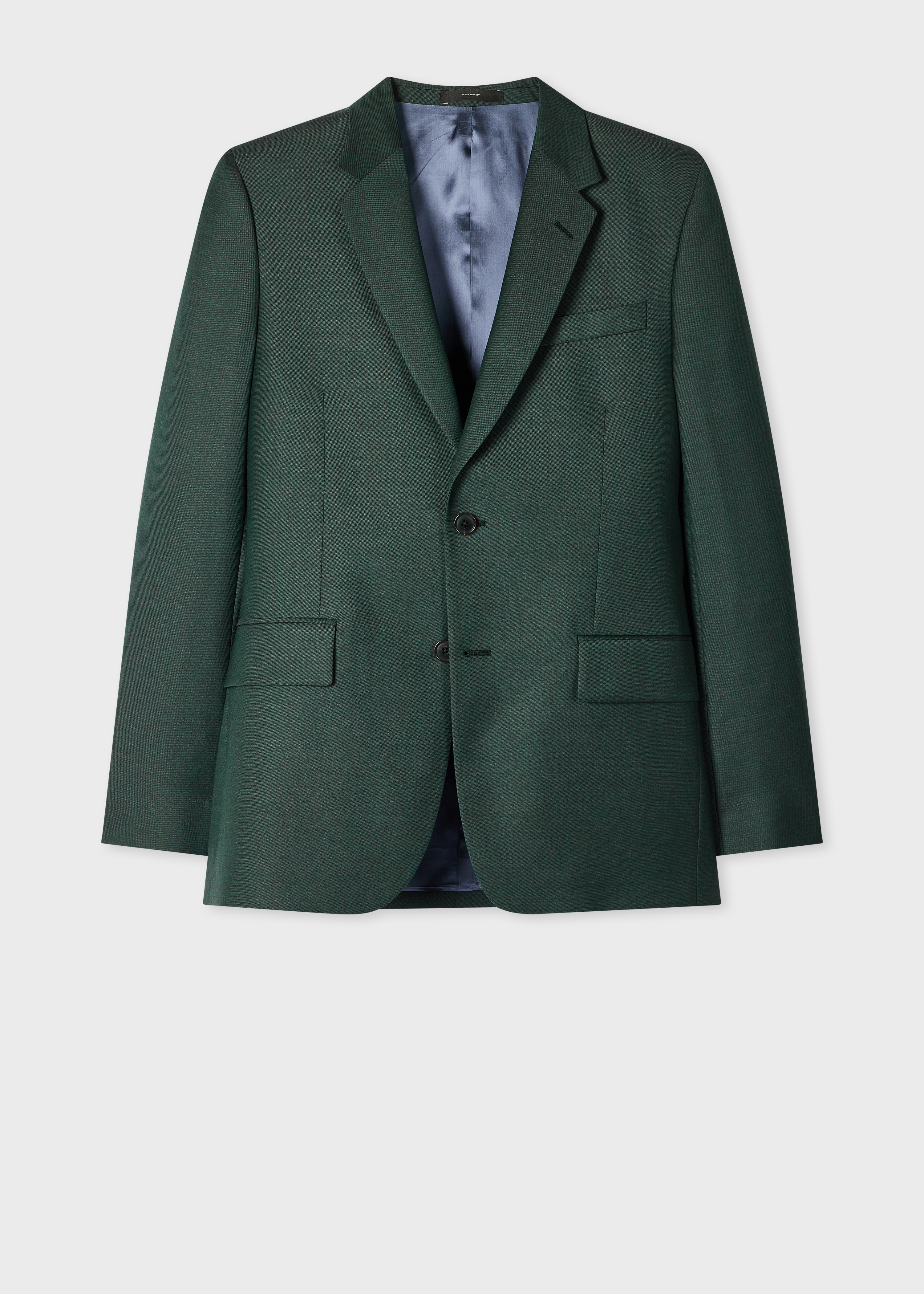 The Brierley - Teal Green Sharkskin Wool Blazer primary image