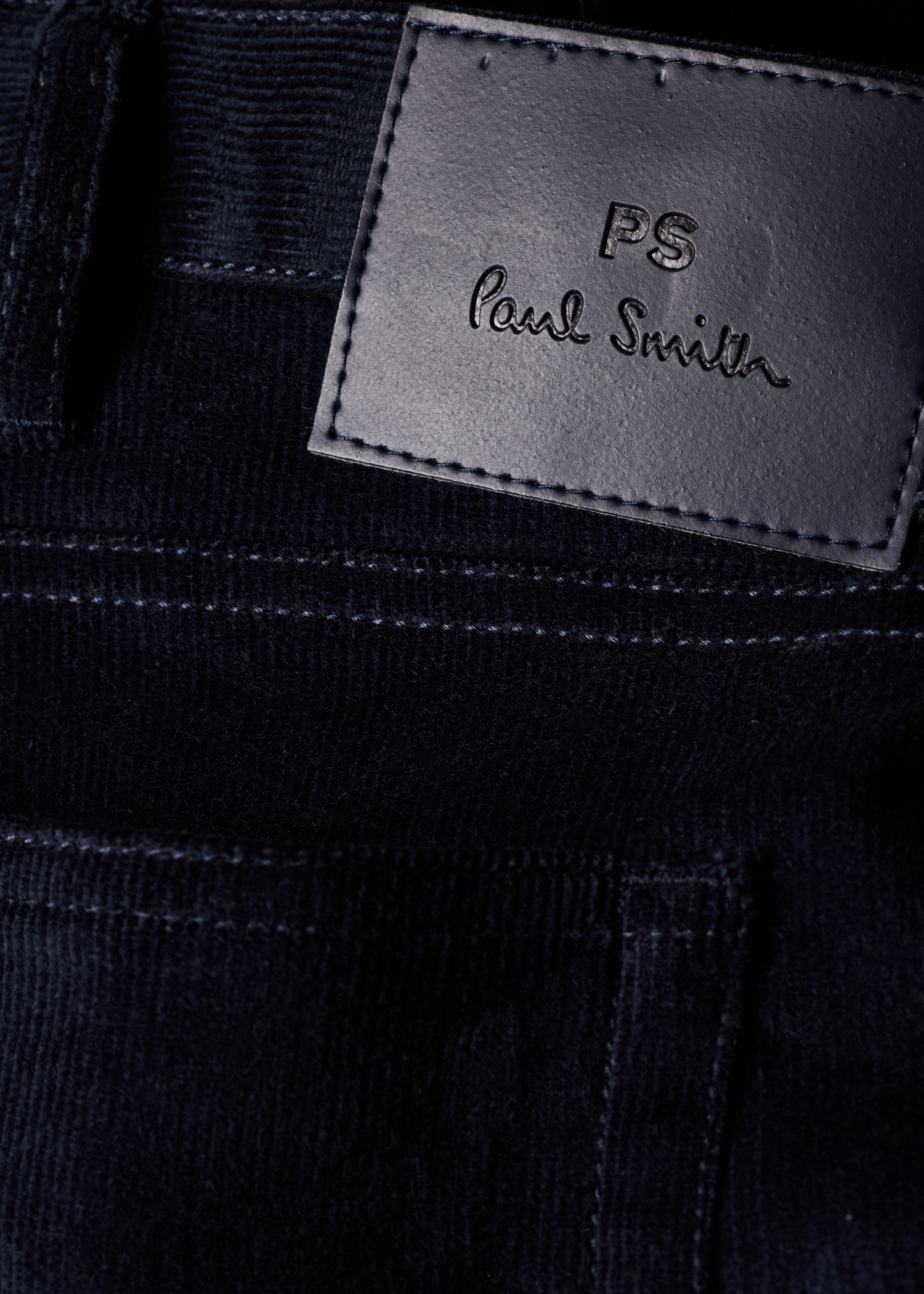 Slim Tapered-Fit Navy Corduroy Trousers thumbnail 6