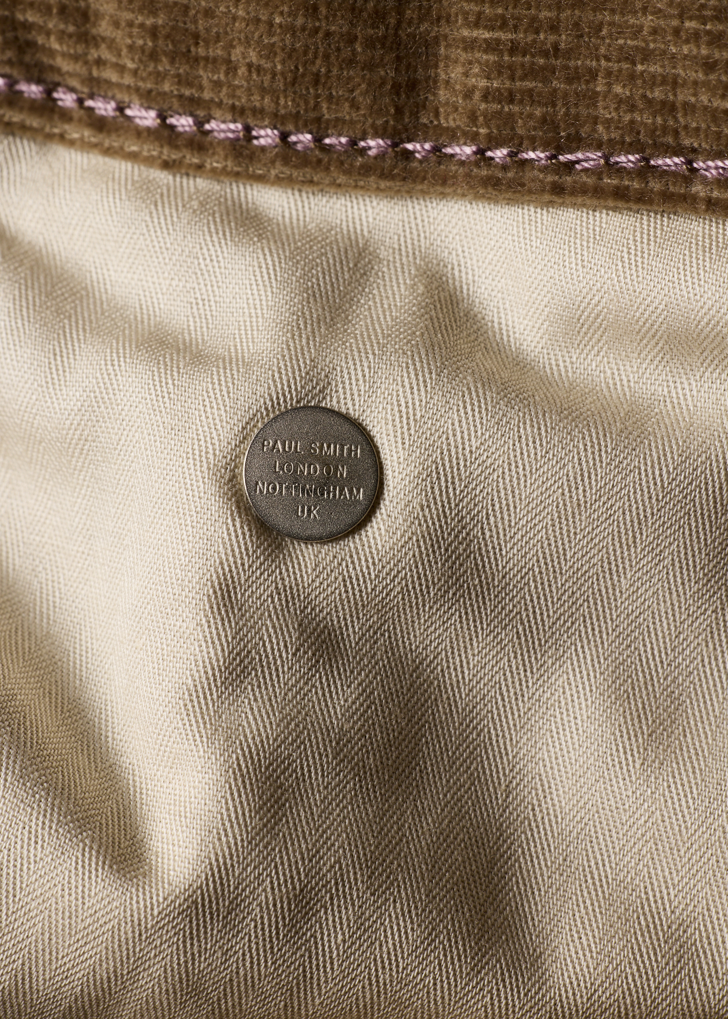 Slim Tapered-Fit Light Brown Corduroy Trousers thumbnail 4
